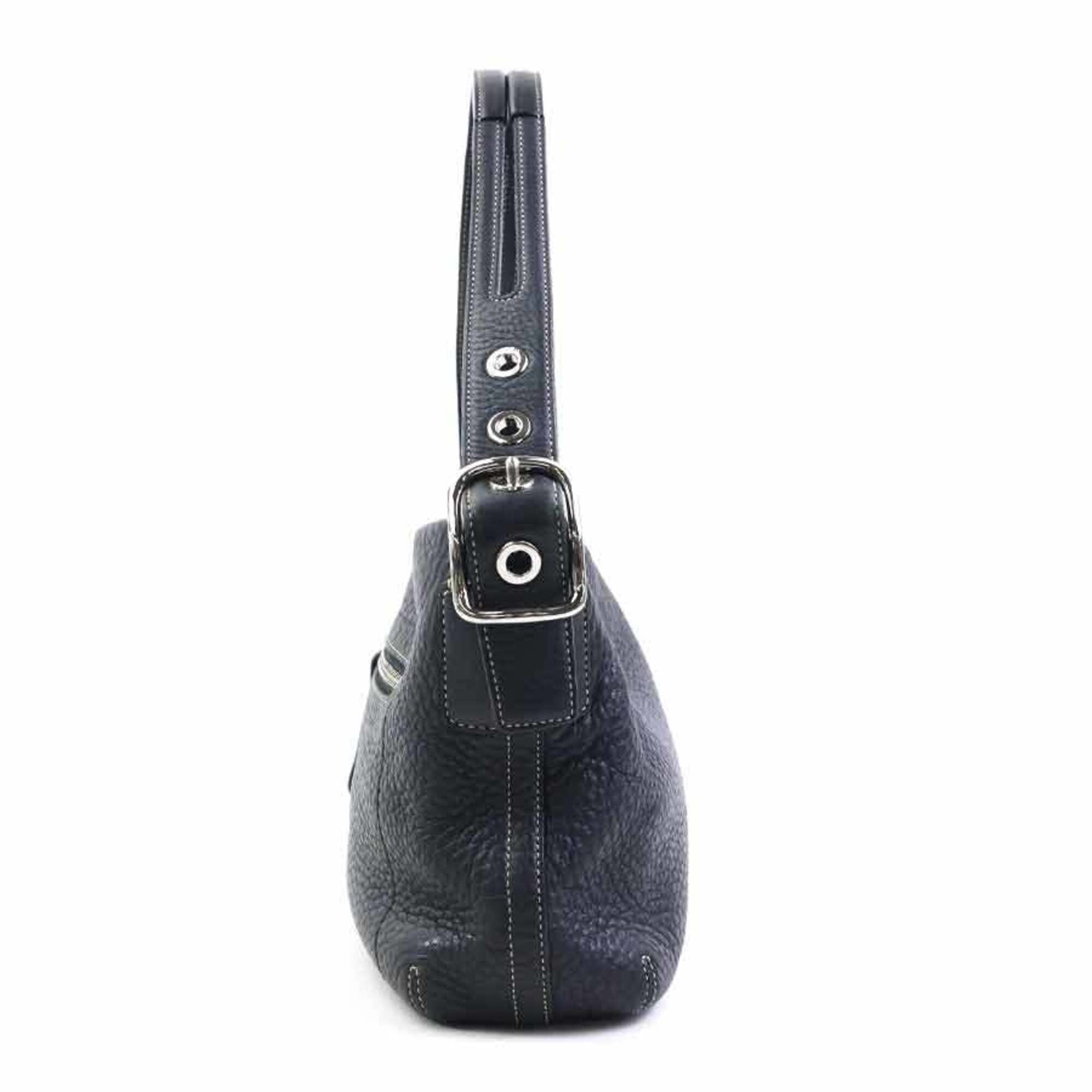Coach Black Leather Handbag (Pre-Owned)