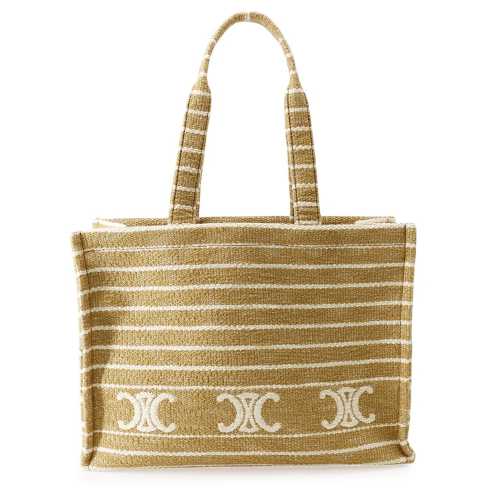 Celine Ivory Canvas Handbag Tote Bag (Pre-Owned)