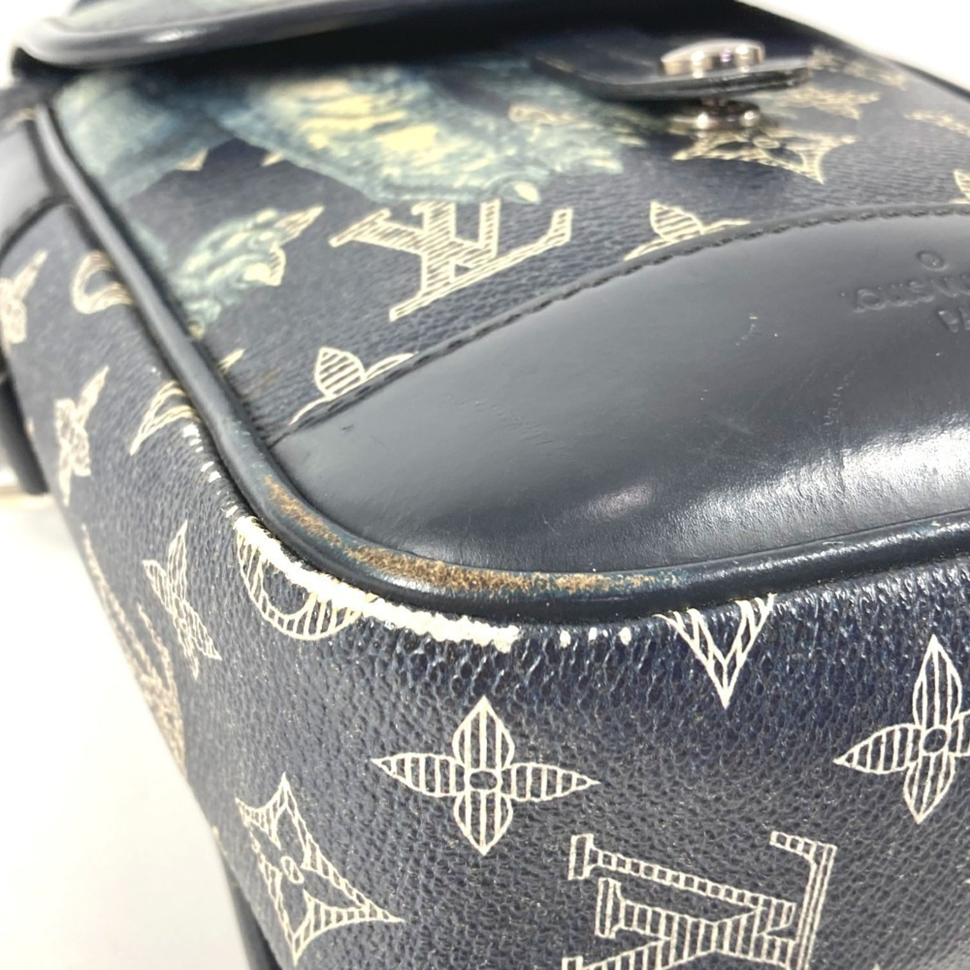 Louis Vuitton Monogram Savane Navy Pochette Shoulder Bag (Pre-Owned)