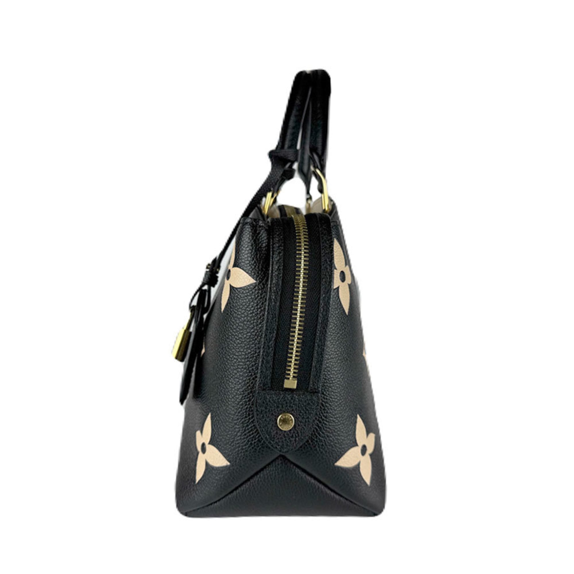 Louis Vuitton Beige Black Monogram Empreinte Handbag Shoulder Bag (Pre-Owned)