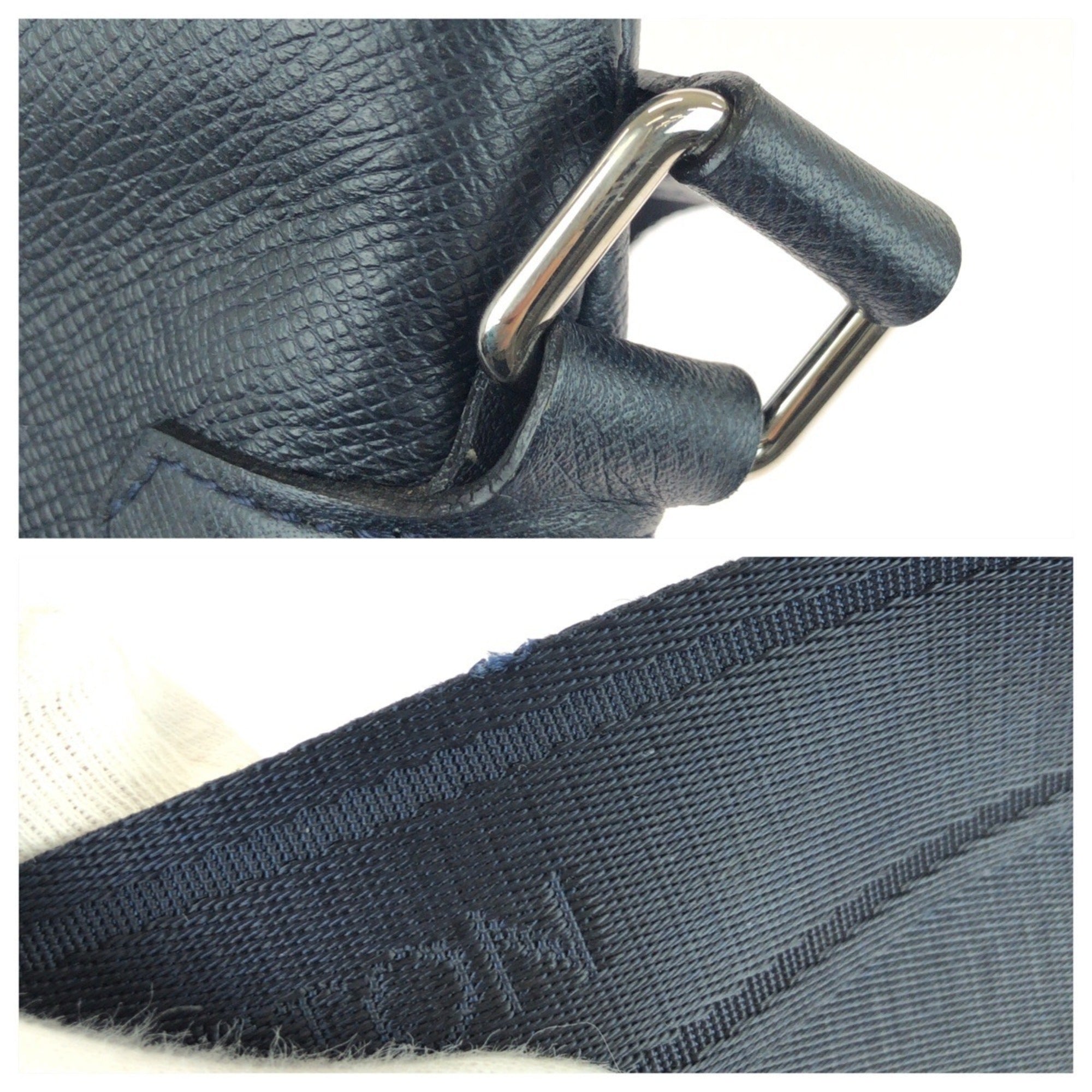 Louis Vuitton Navy Taiga Leather Messenger Bag Shoulder Bag (Pre-Owned)