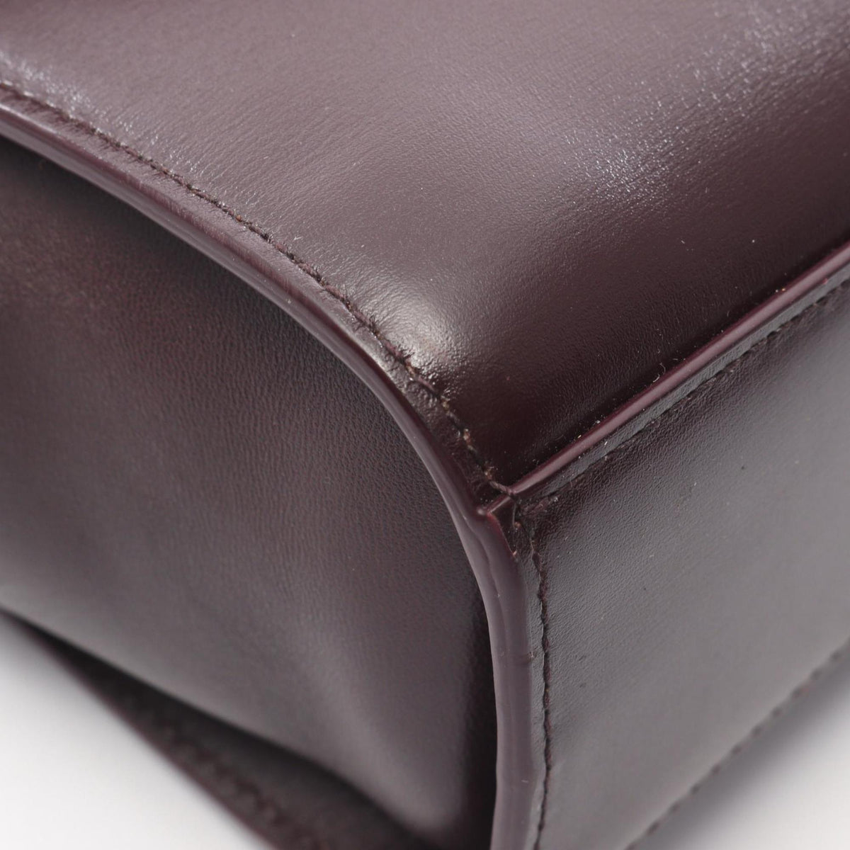 Bottega Veneta Bordeaux Leather Handbag Shoulder Bag (Pre-Owned)