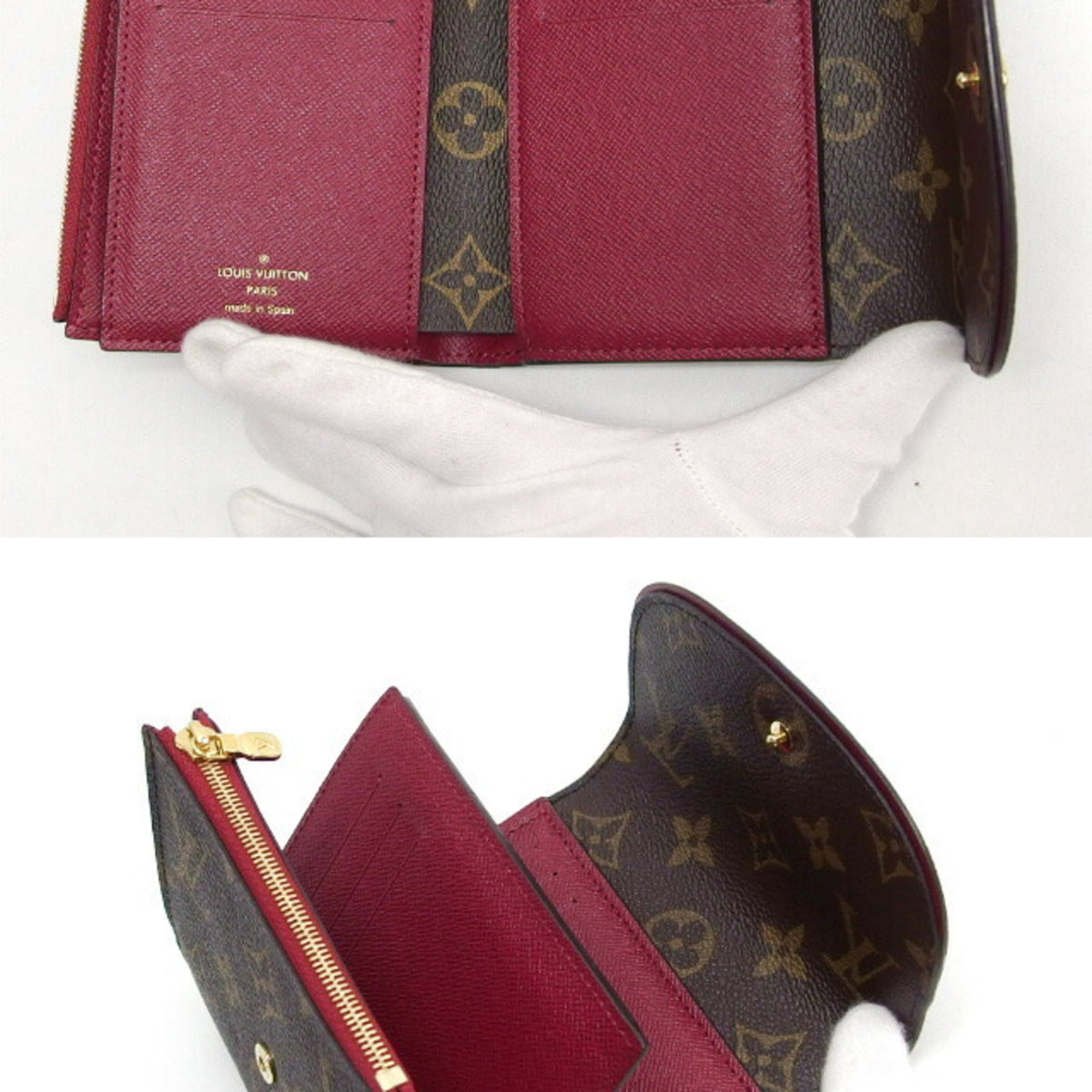 Louis Vuitton Monogram Fuchsia Pink Monogram Monogram Wallet (Tri-Fold) (Pre-Owned)