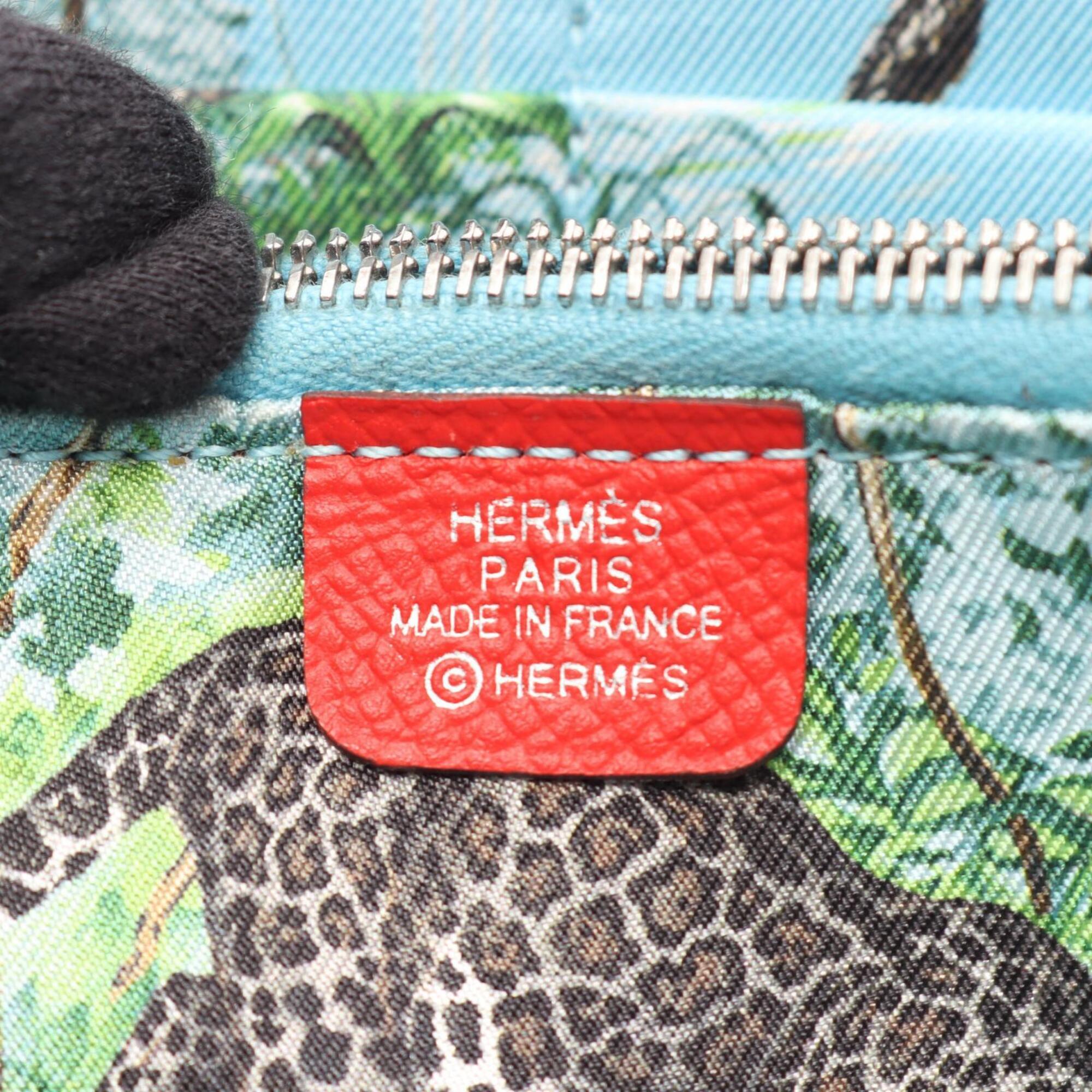 Hermes Red Color Epsom Leather Long Wallet (Bi-Fold) (Pre-Owned)