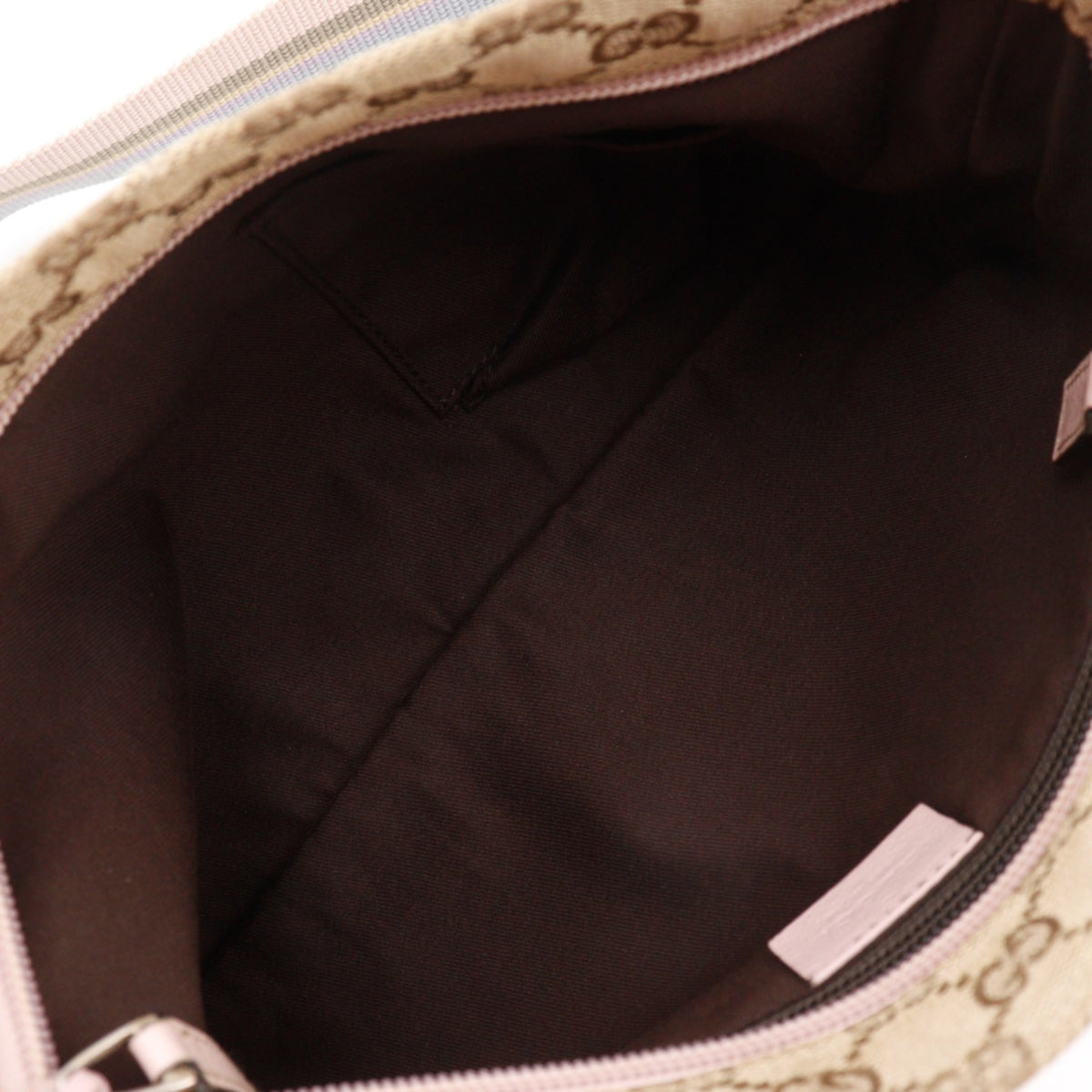 Gucci Gg Canvas Brown Pink Gg Canvas Shoulder Bag (Pre-Owned)
