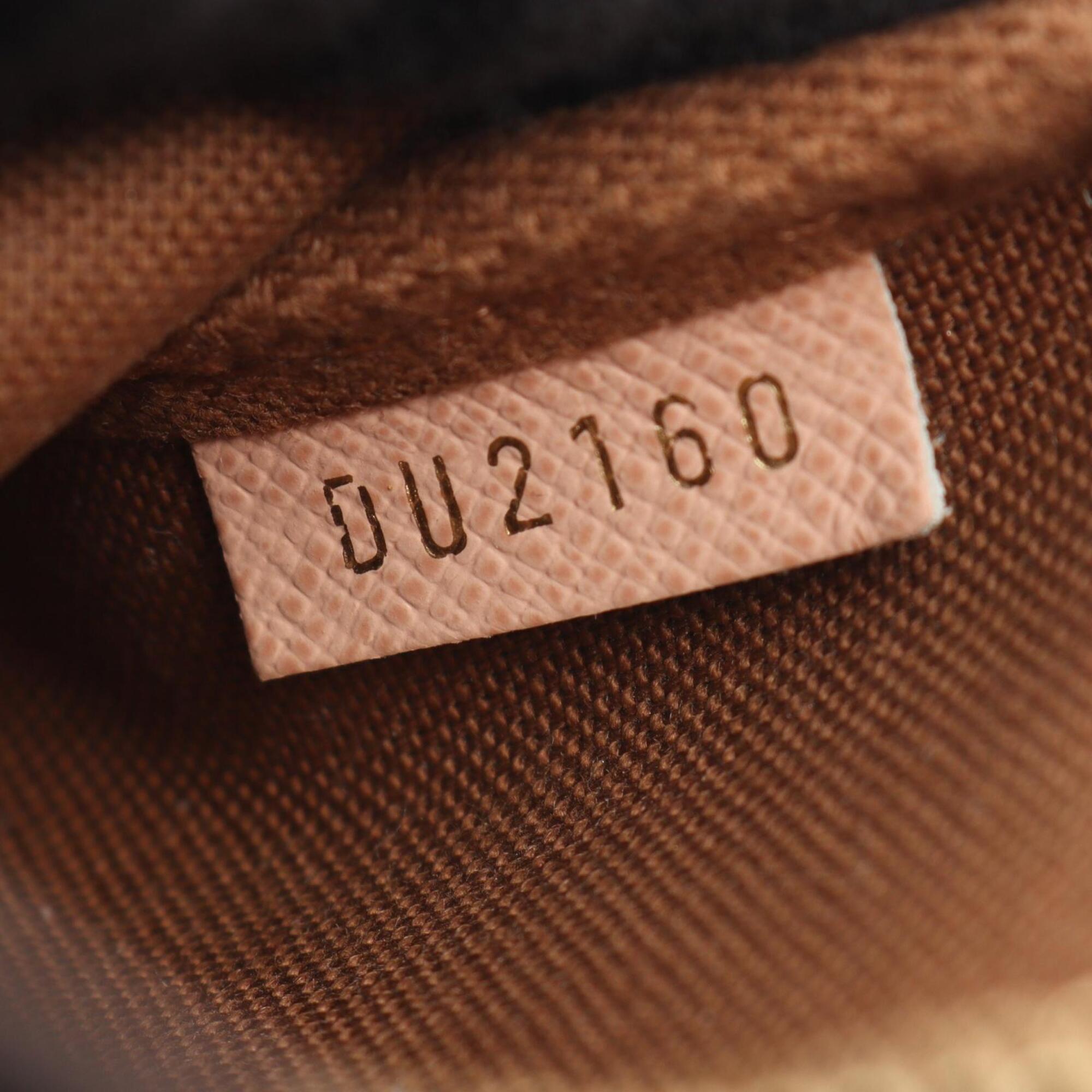 Louis Vuitton Brown Multi-Color Monogram Coated Canvas Leather Handbag Pochette (Pre-Owned)