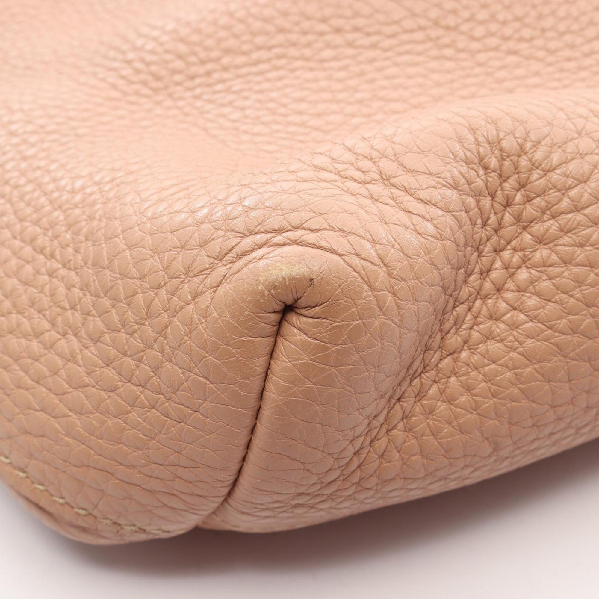 Prada Pink Leather Handbag Tote Bag (Pre-Owned)