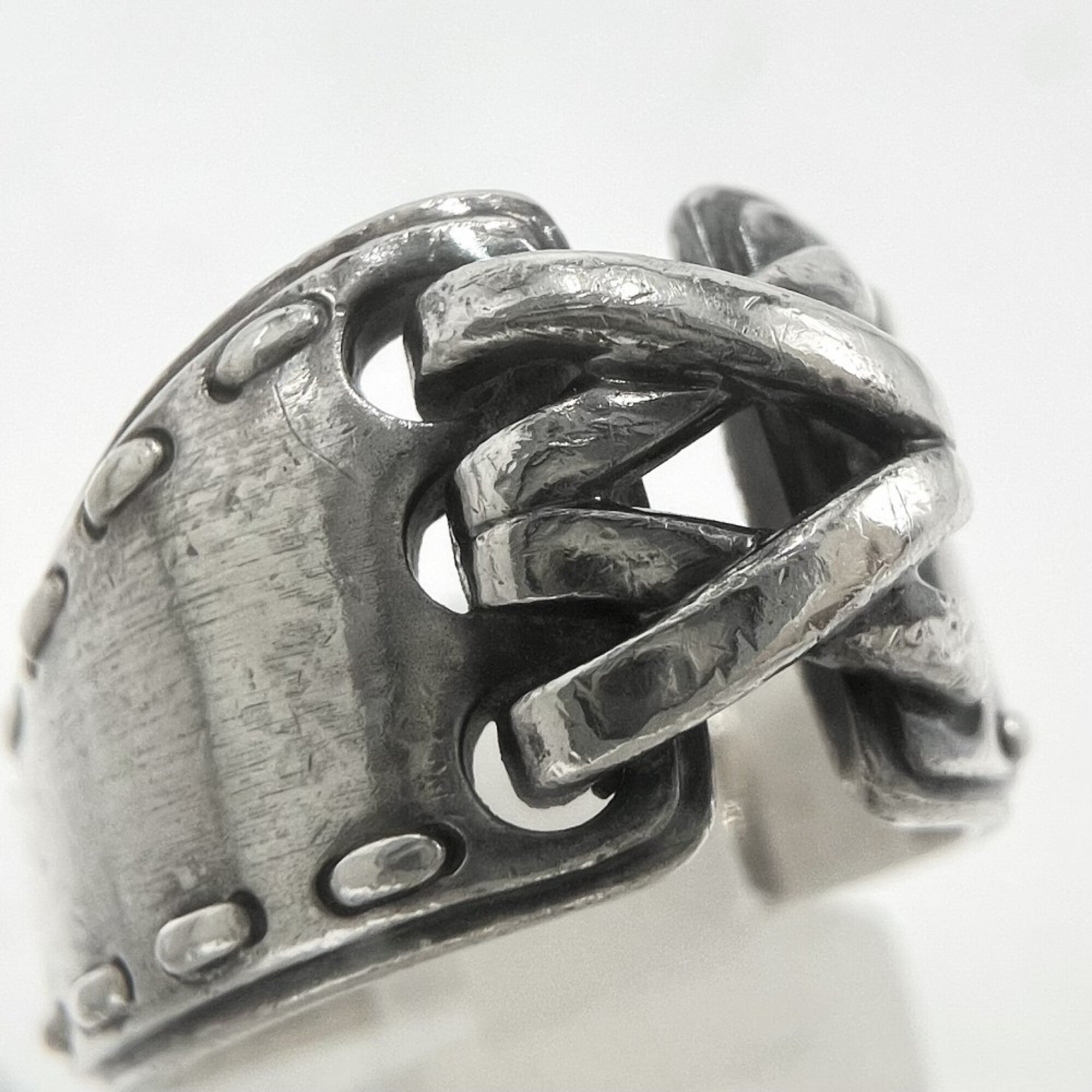 Hermes Silver 925 Band Ring (Pre-Owned)