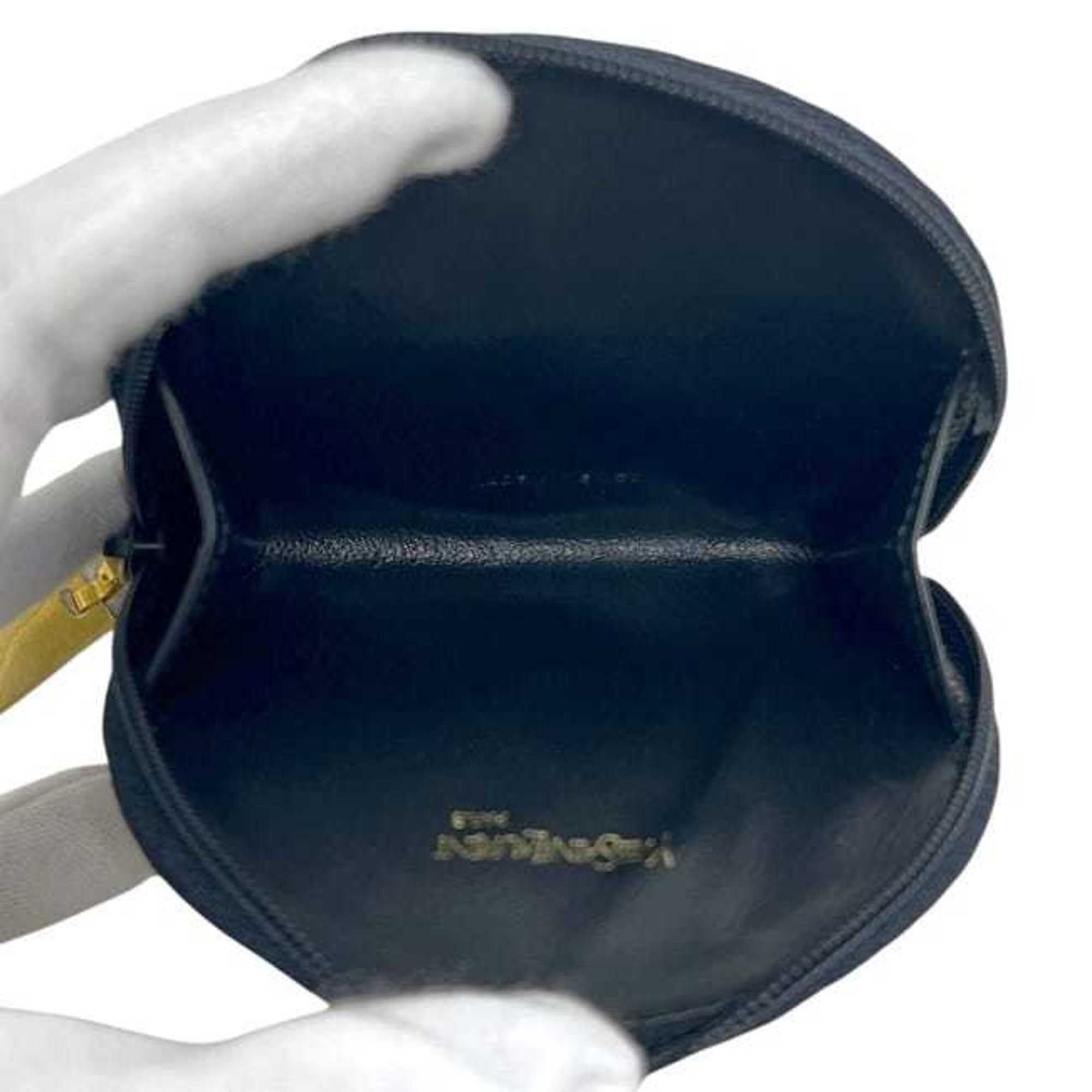 Yves Saint Laurent Black Leather Coin Purse/Coin Case (Pre-Owned)