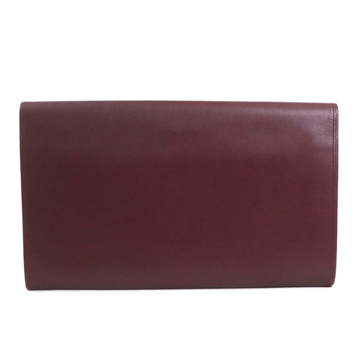 Cartier Burgundy Leather Clutch Bag (Pre-Owned)