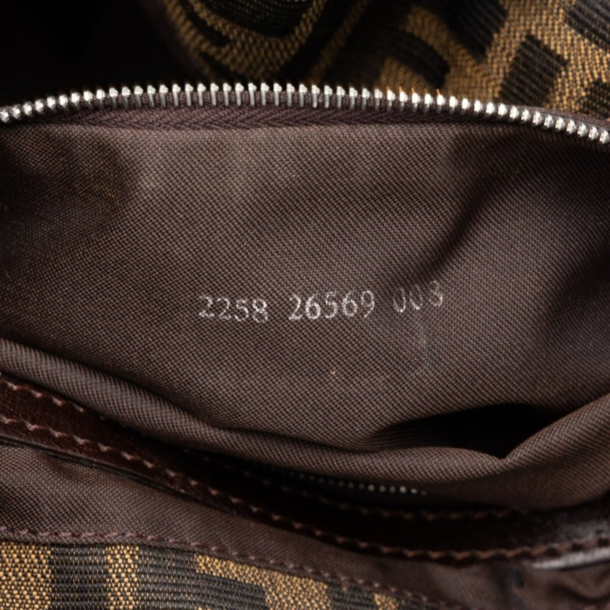 Fendi Brown Canvas Leather Shoulder Bag (Pre-Owned)