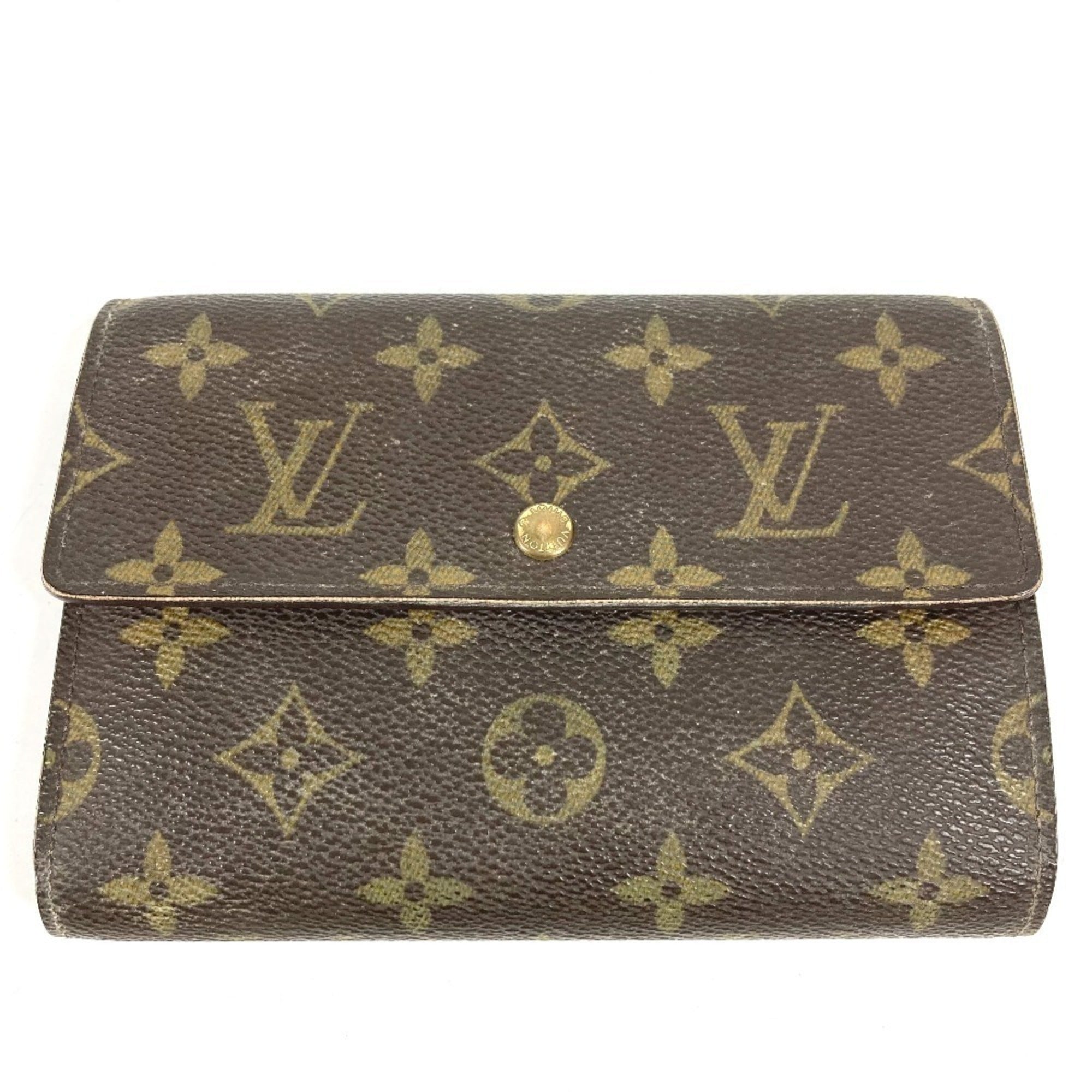 Louis Vuitton Monogram Brown Monogram Wallet (Tri-Fold) (Pre-Owned)