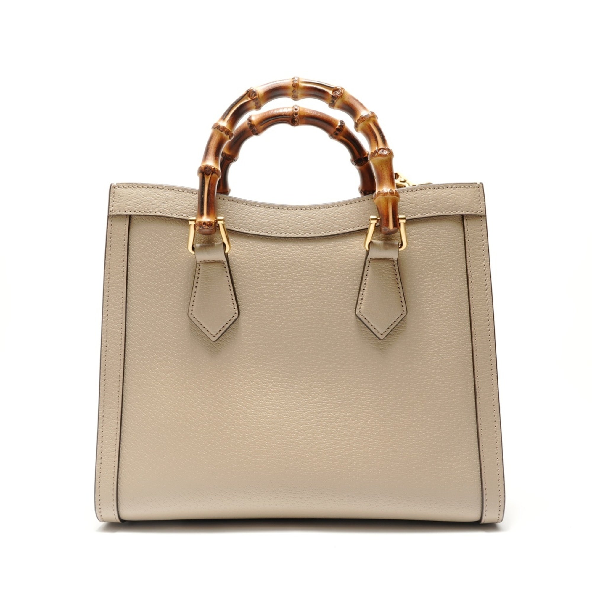 Gucci Beige Bamboo Handbag (Pre-Owned)