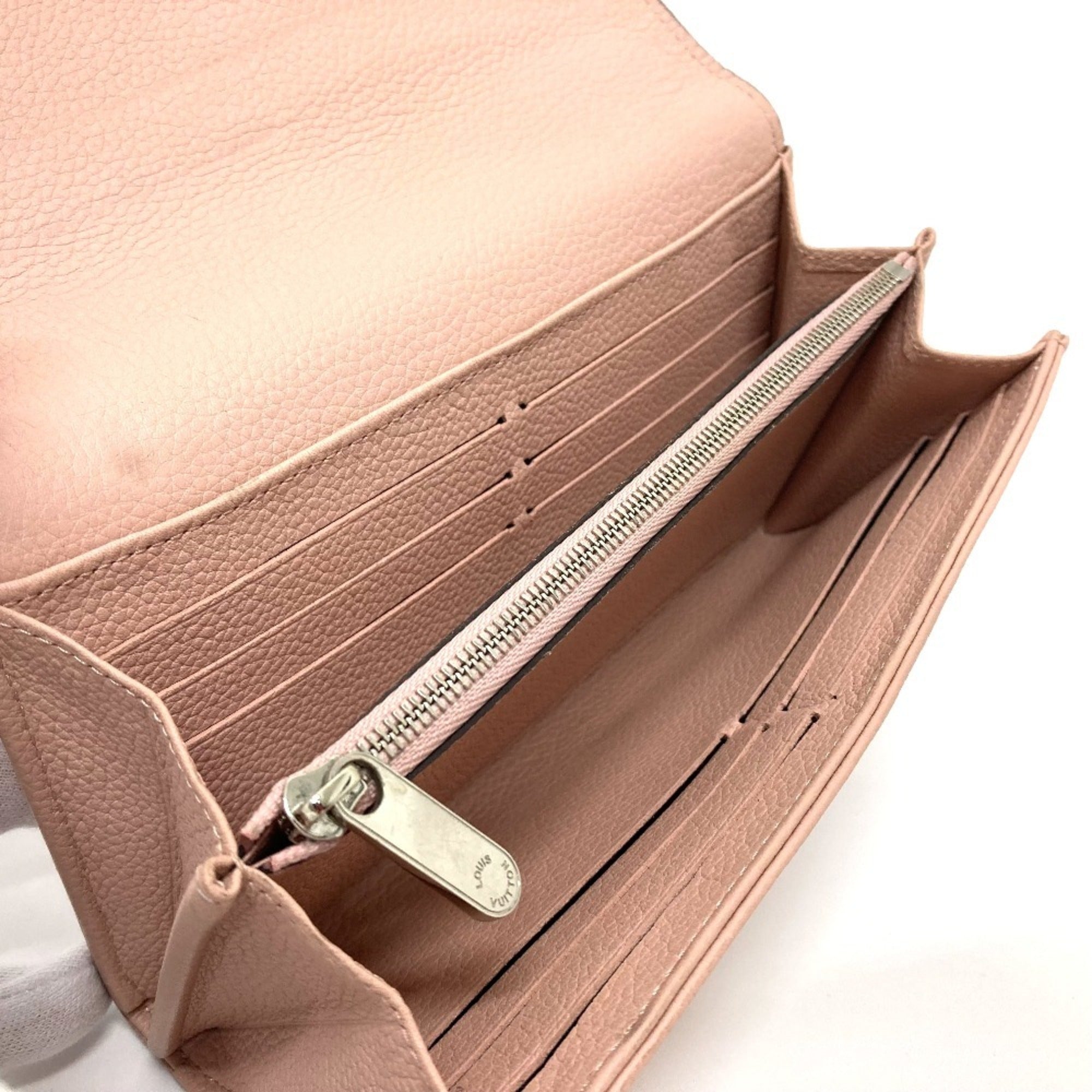 Louis Vuitton Magnolia Pink Mahina Leather Long Wallet (Bi-Fold) (Pre-Owned)