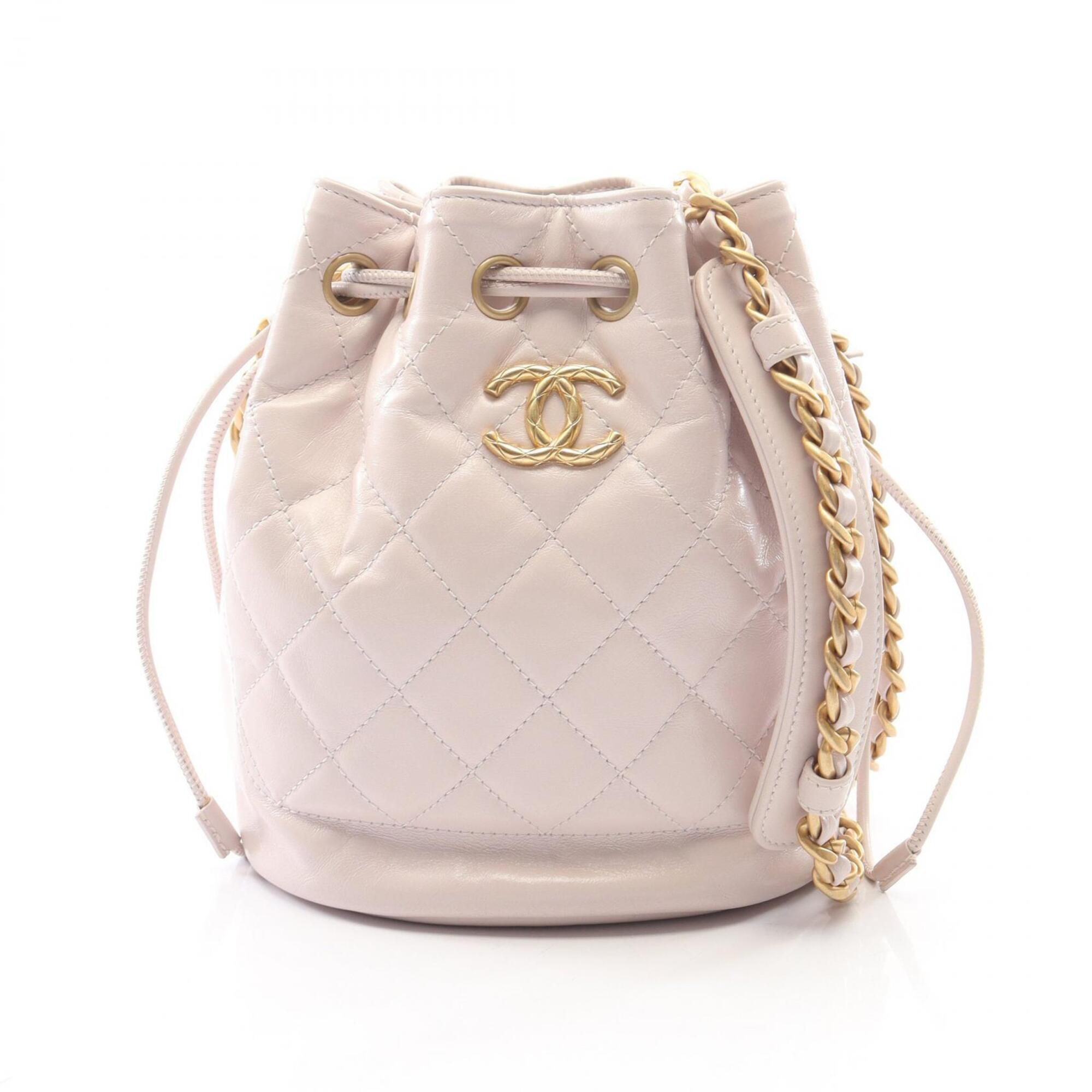 Chanel Pink Leather Handbag Shoulder Bag (Pre-Owned)