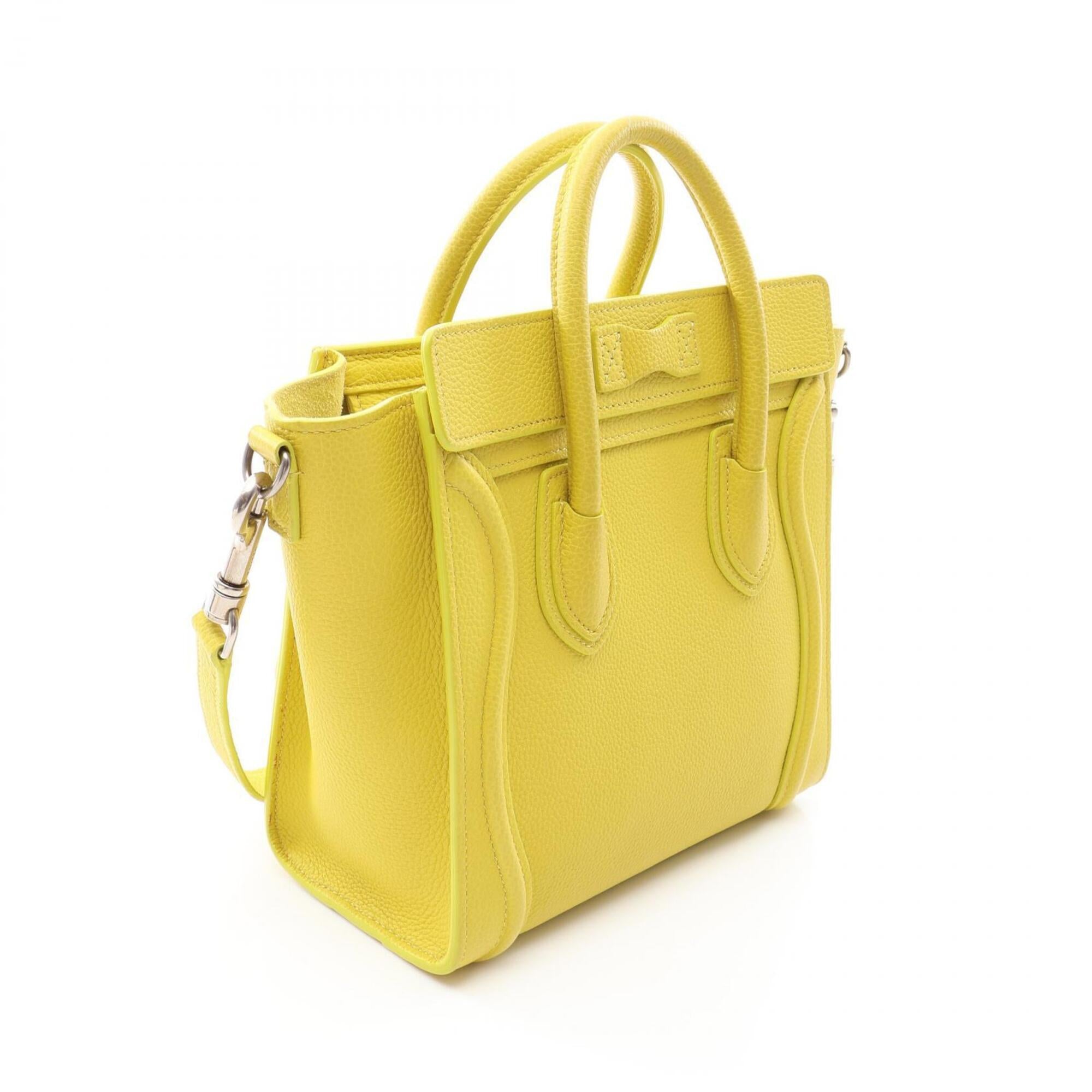 Celine Yellow Leather Handbag (Pre-Owned)