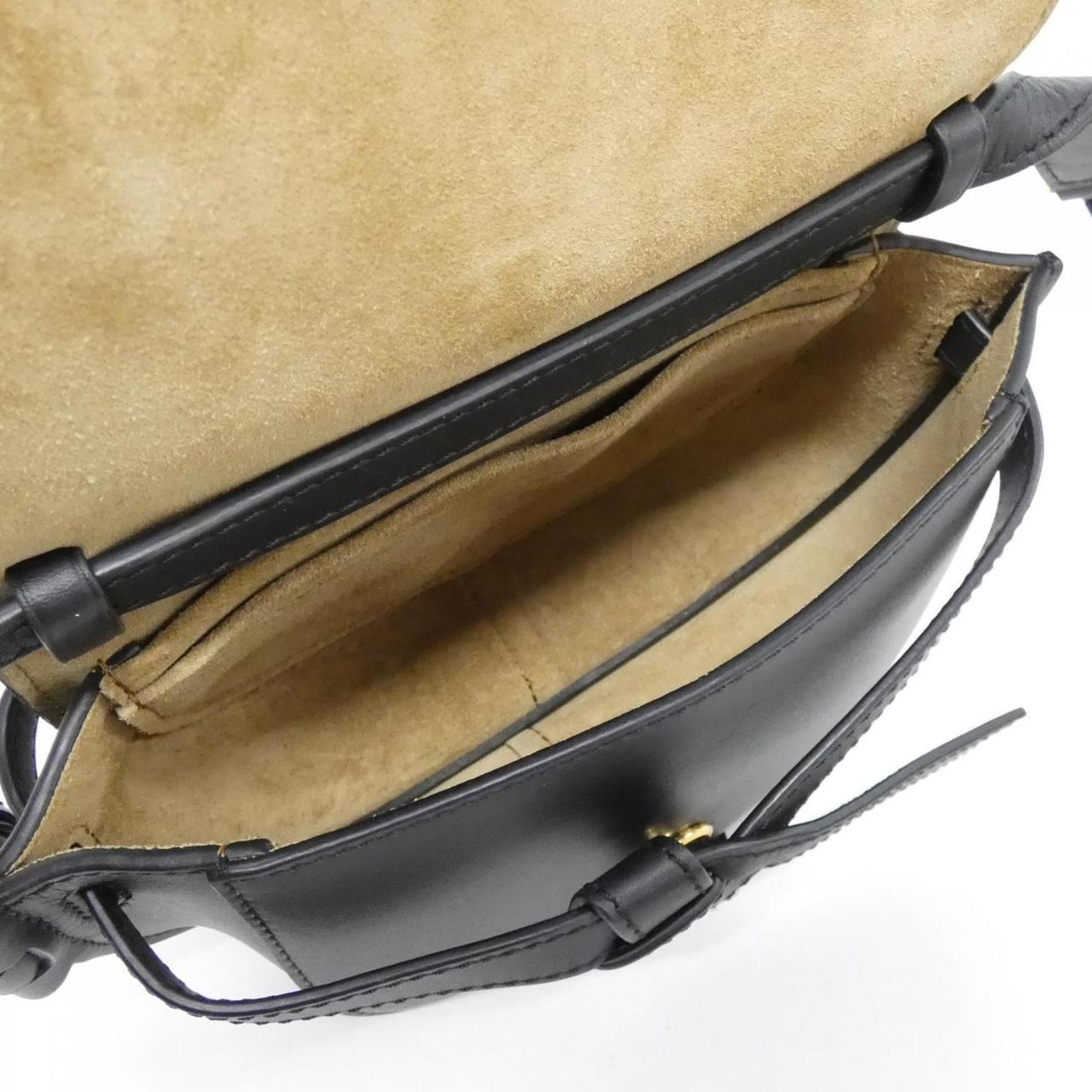 Loewe Black Leather Shoulder Bag (Pre-Owned)