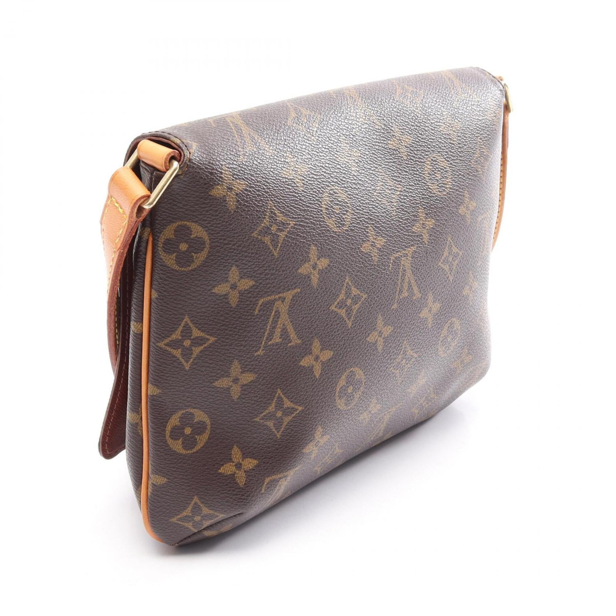 Louis Vuitton Brown Monogram Coated Canvas Leather Handbag Shoulder Bag (Pre-Owned)