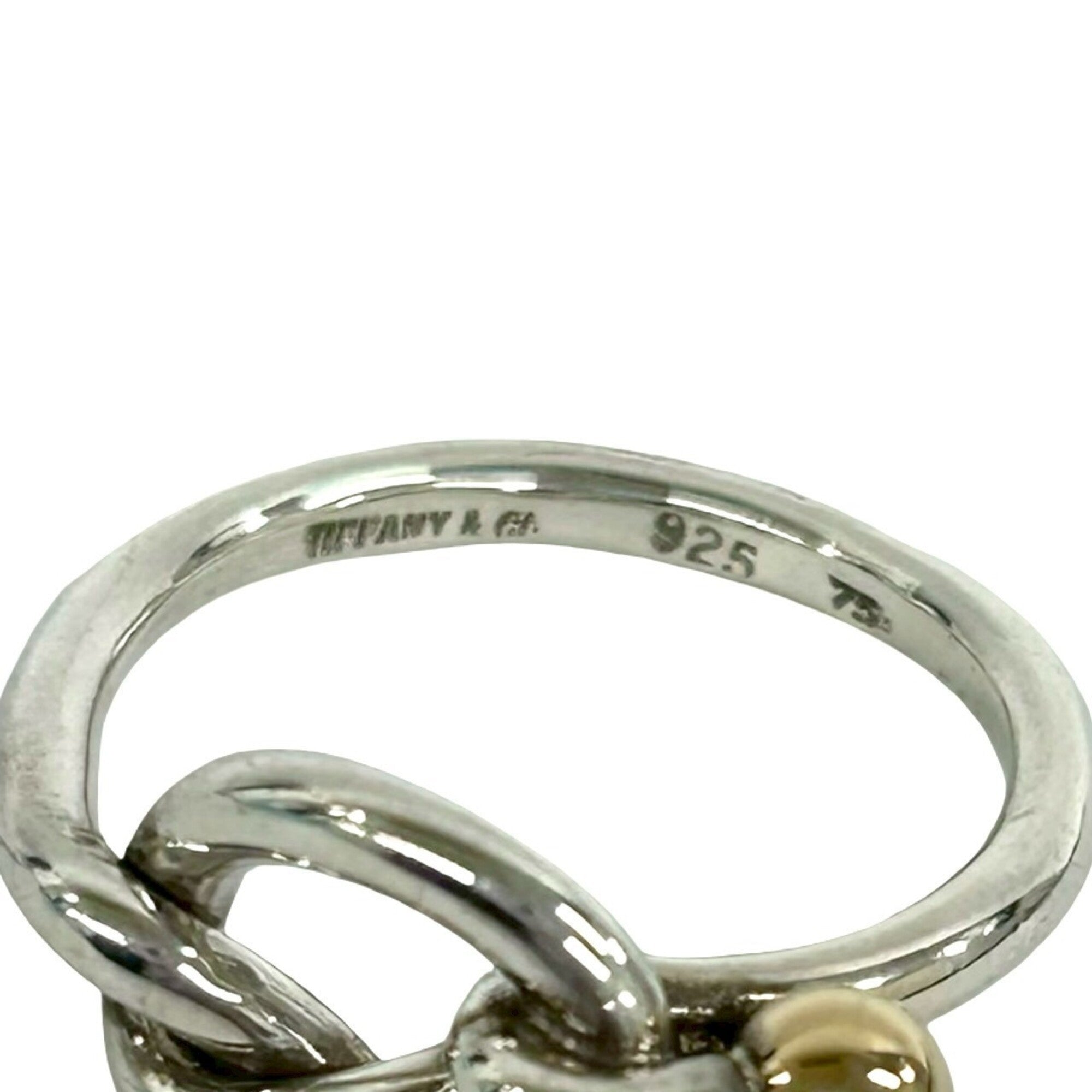 Tiffany Gold Silver Yellow Gold (18K) Silver 925 Band Ring (Pre-Owned)