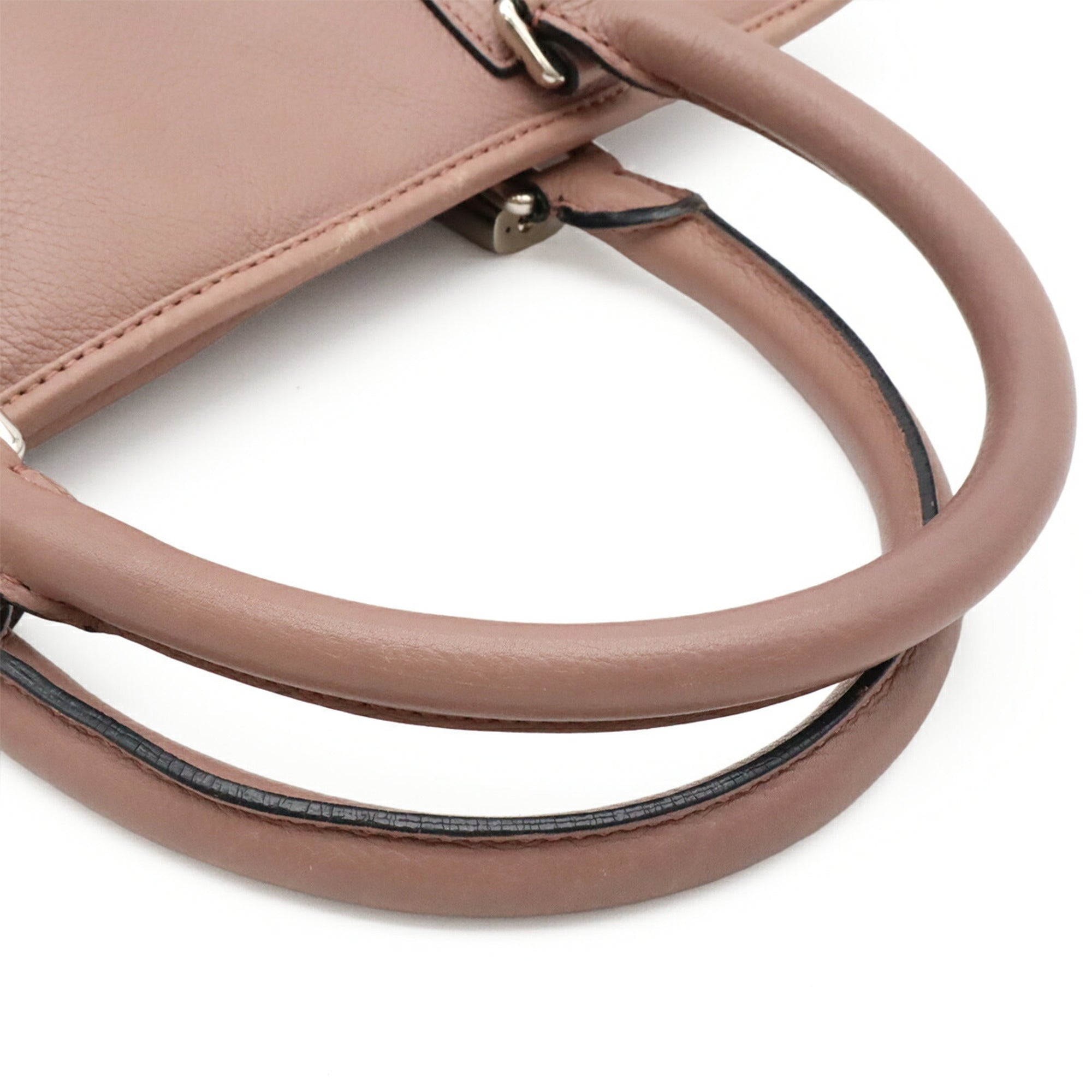 Loewe Pink Leather Boston Bag Handbag (Pre-Owned)