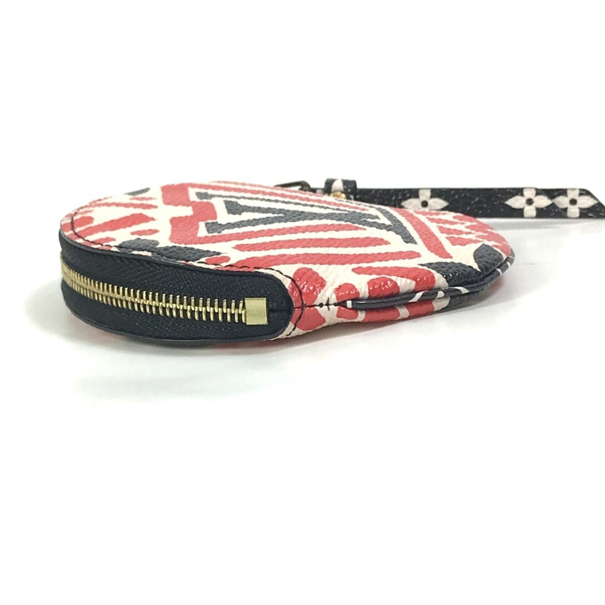 Louis Vuitton Monogram Black Red Color White Monogram Coin Purse/Coin Case (Pre-Owned)