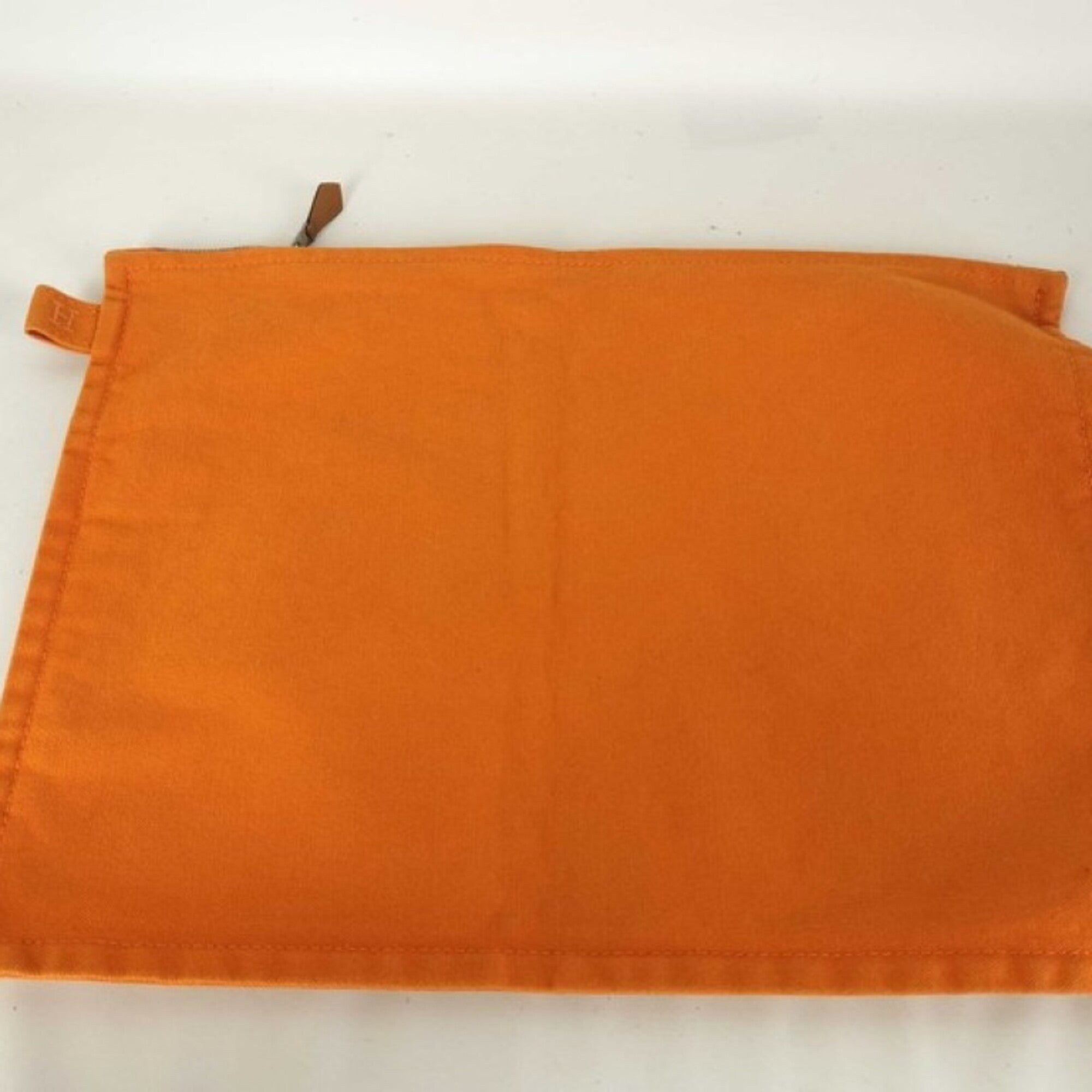 Hermes Orange Canvas Pouch (Pre-Owned)