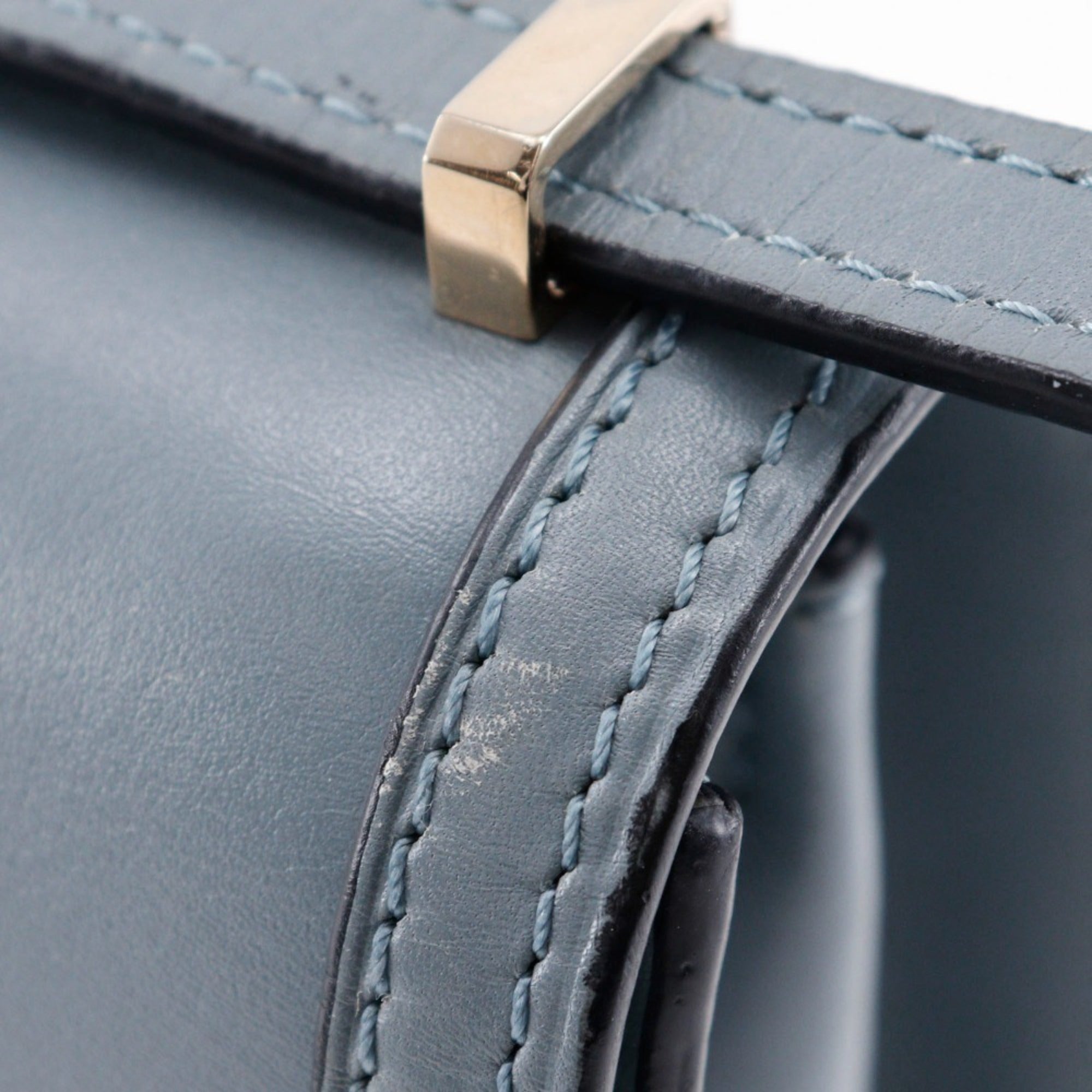 Loewe Light Blue Stone Blue Leather Shoulder Bag (Pre-Owned)