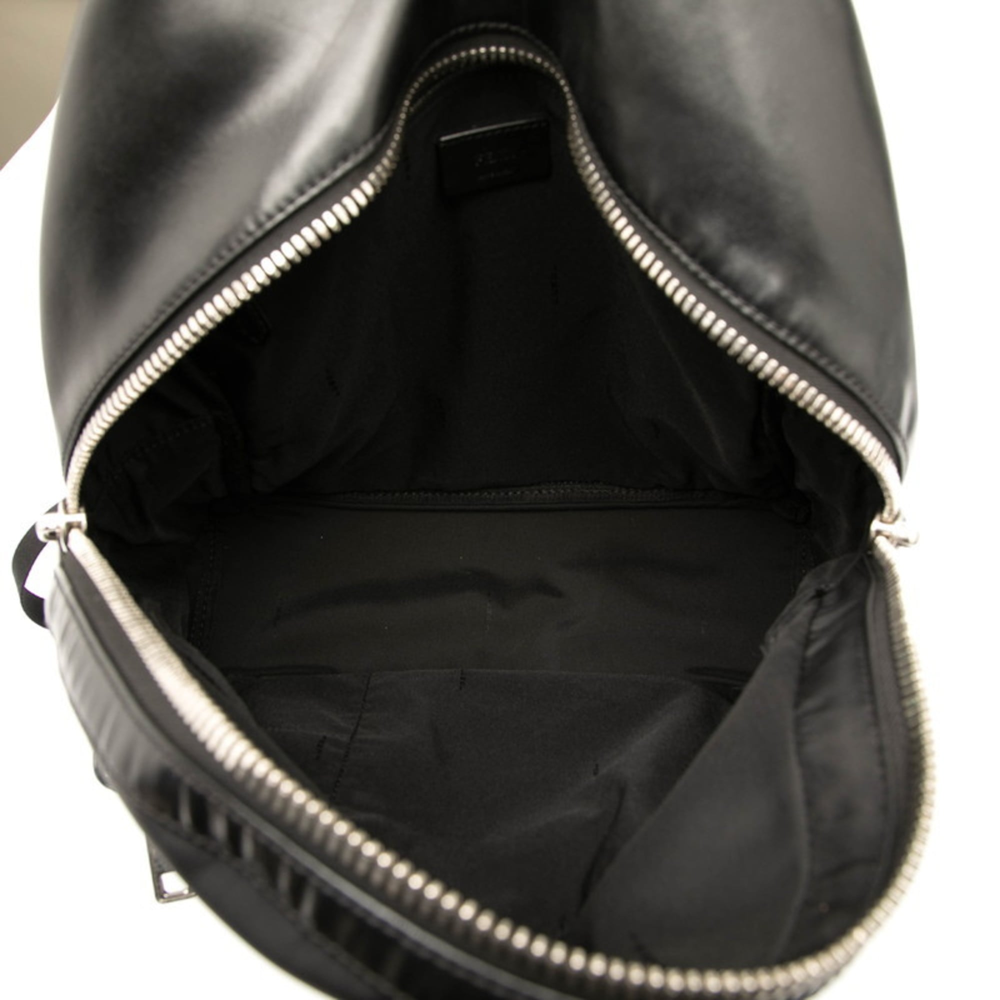 Fendi Black Leather Nylon Backpack (Pre-Owned)