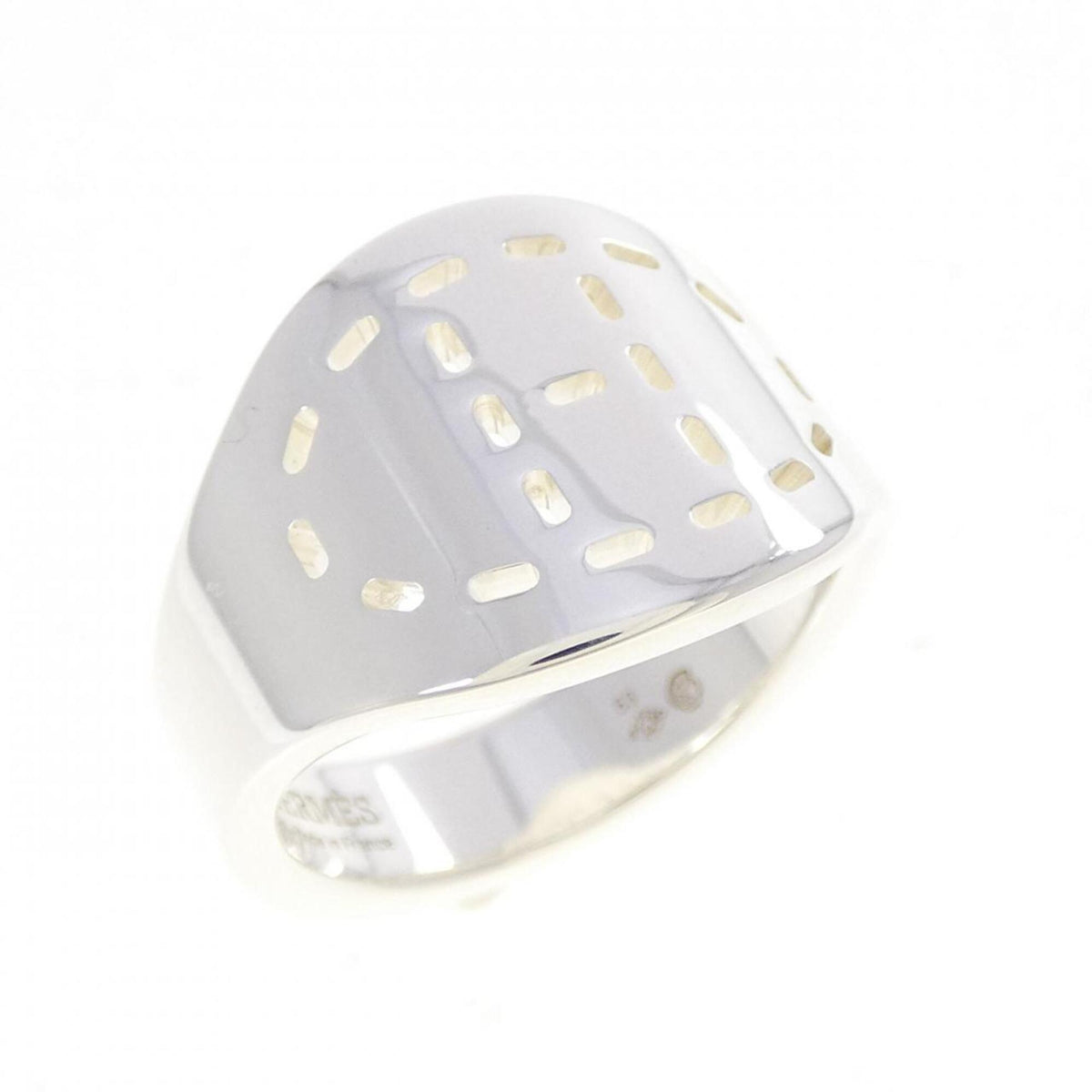 Hermes Silver 925 Band Ring (Pre-Owned)