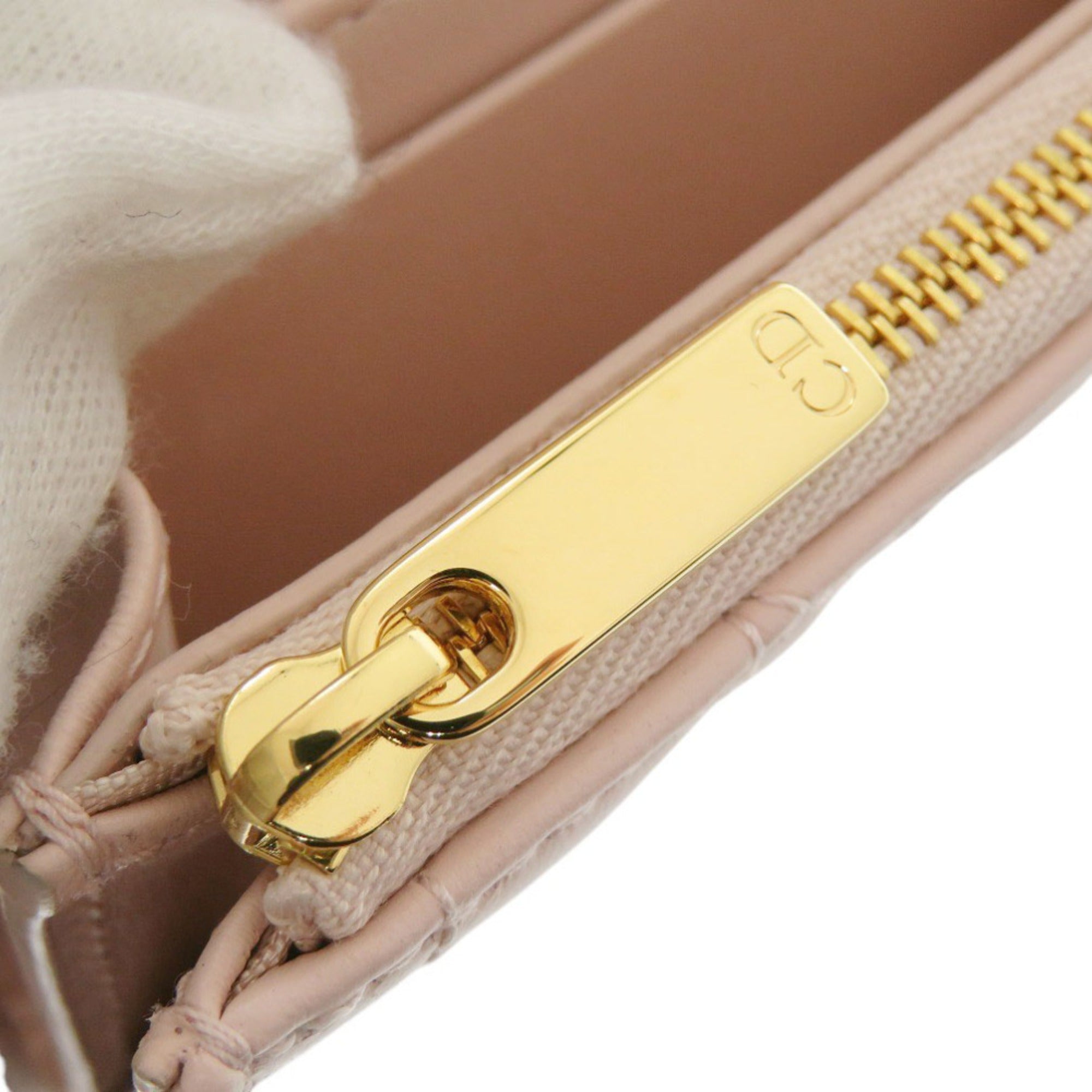 Christian Dior Pink Leather Wallet (Bi-Fold) (Pre-Owned)