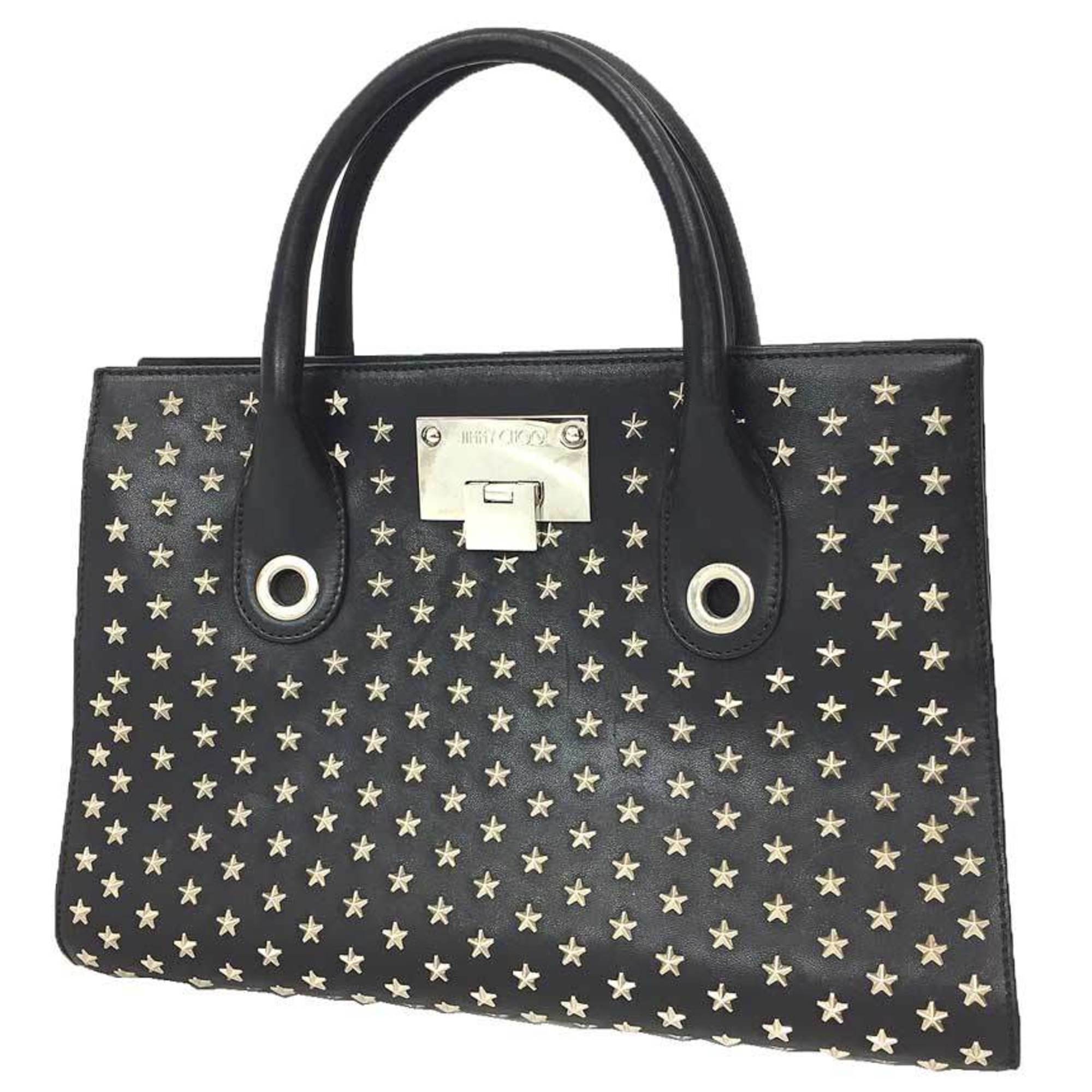 Jimmy Choo Black Leather Tote Bag (Pre-Owned)
