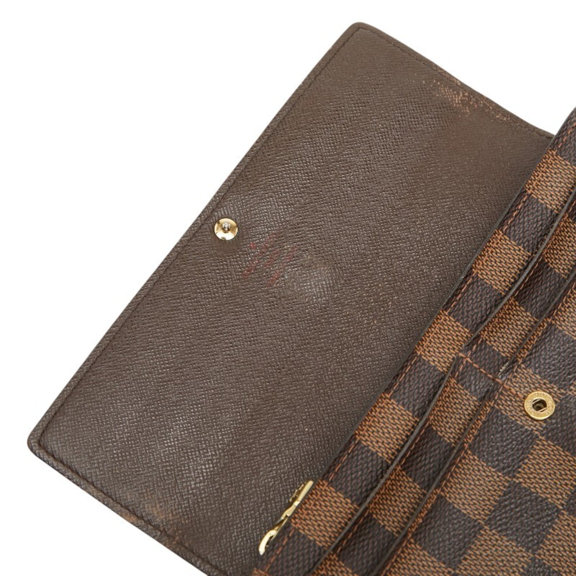 Louis Vuitton Brown Pvc Leather Long Wallet (Bi-Fold) (Pre-Owned)