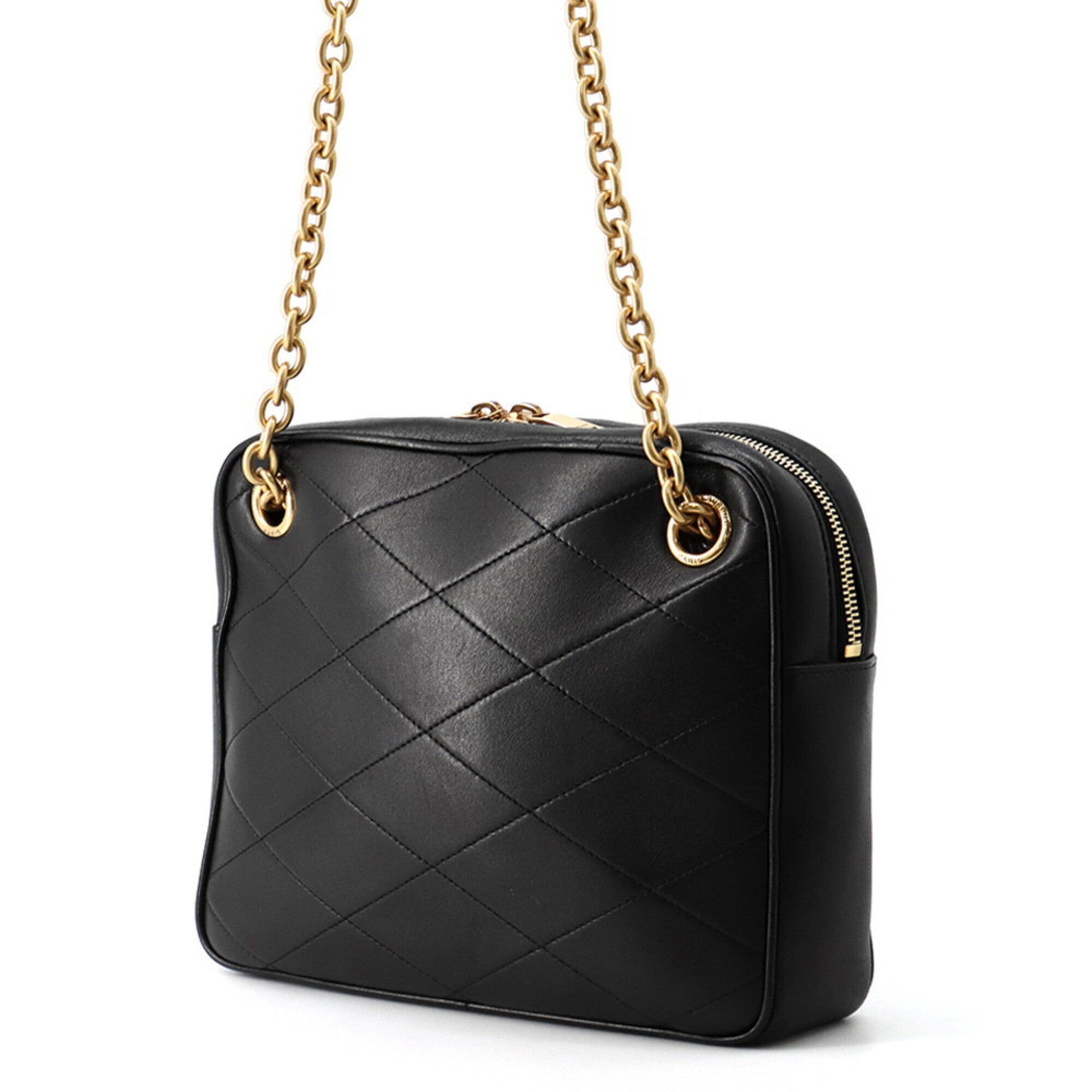 Yves Saint Laurent Black Leather Handbag Shoulder Bag (Pre-Owned)
