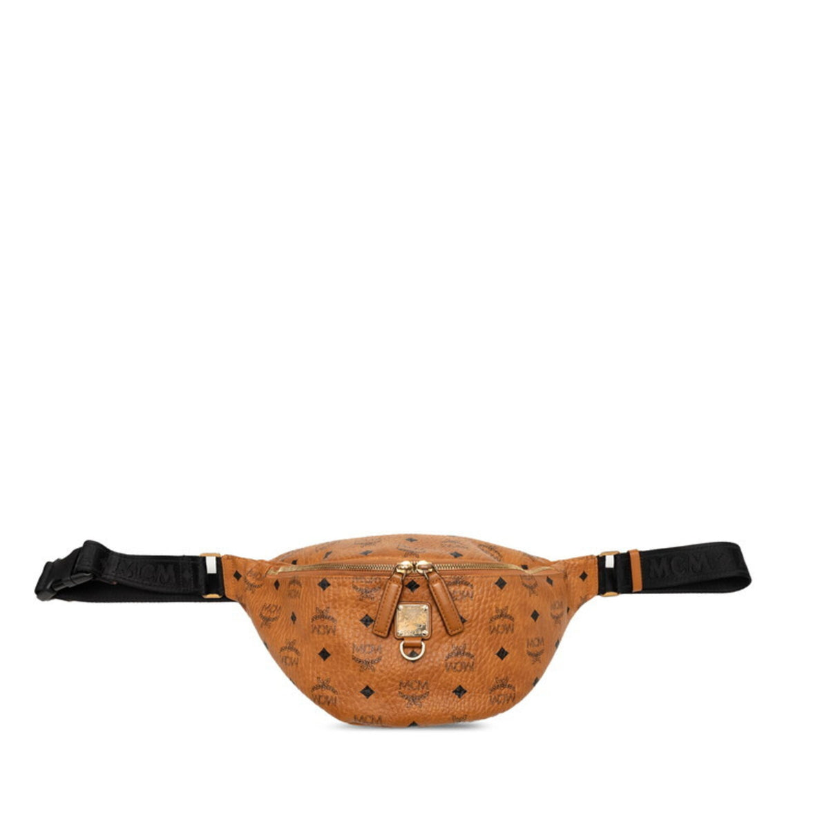 Mcm Visetos Brown Leather Shoulder Bag Sling Bag (Pre-Owned)