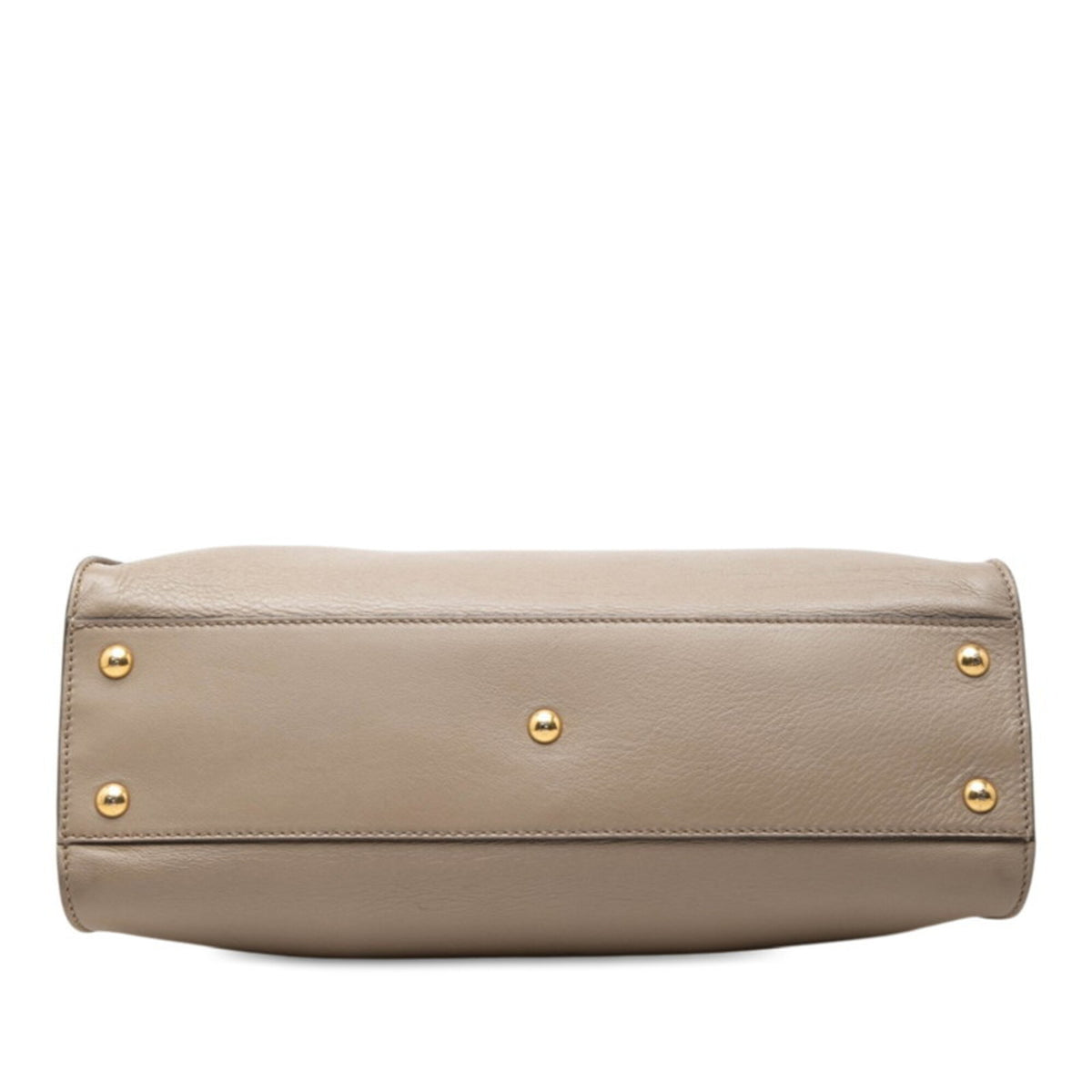 Fendi Beige Leather Handbag Shoulder Bag (Pre-Owned)