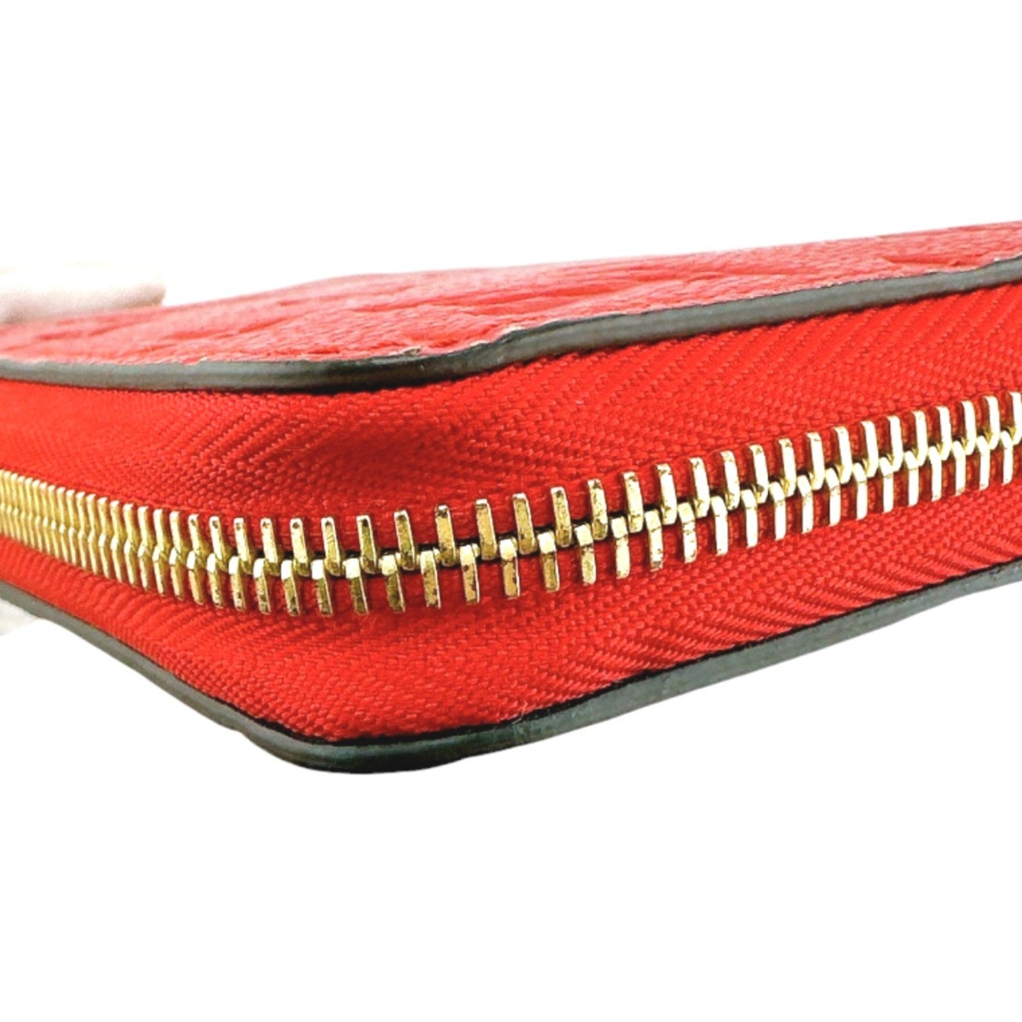 Louis Vuitton Red Color Monogram Empreinte Long Wallet (Bi-Fold) (Pre-Owned)