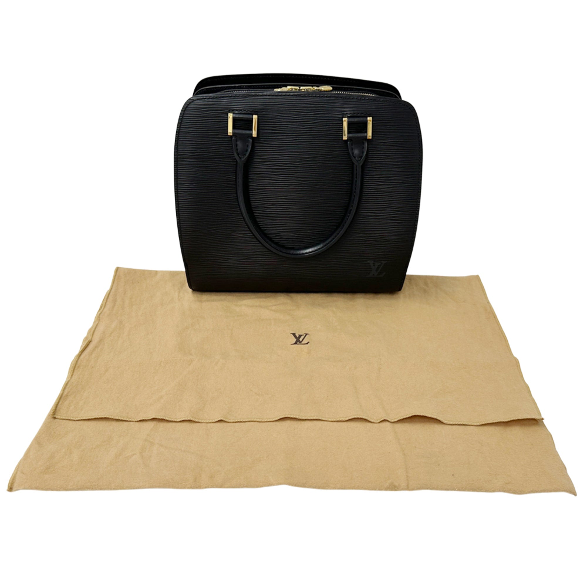Louis Vuitton Black Noir Epi Leather Handbag (Pre-Owned)