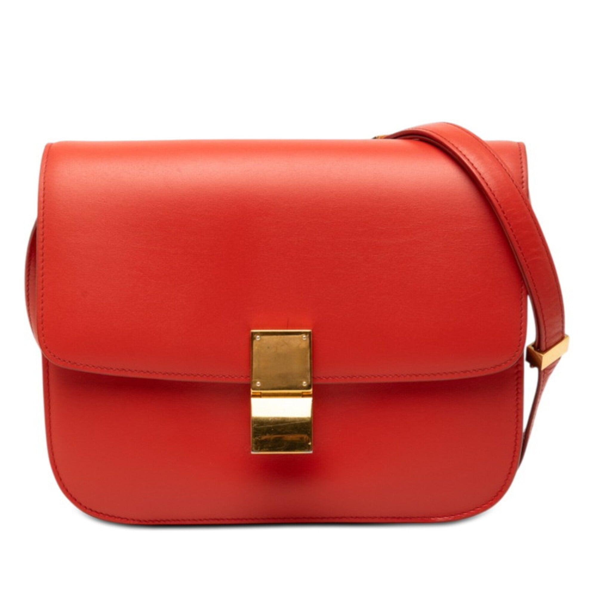 Celine Orange Leather Shoulder Bag (Pre-Owned)