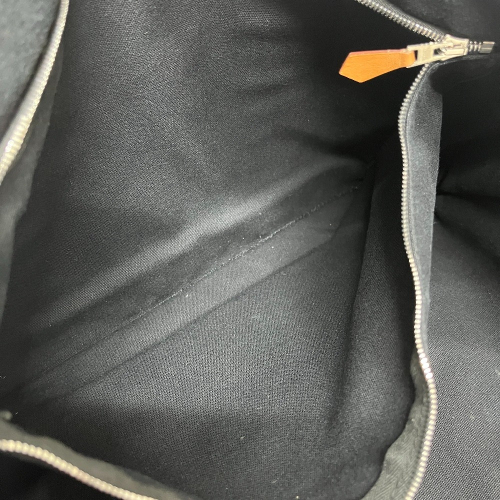 Hermes Black Canvas Handbag Tote Bag (Pre-Owned)