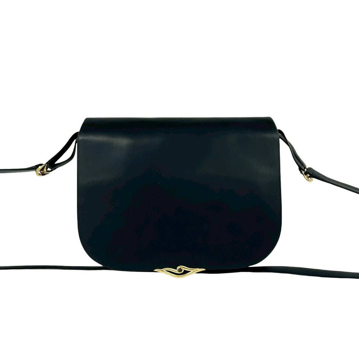 Cartier Navy Leather Pochette Shoulder Bag (Pre-Owned)