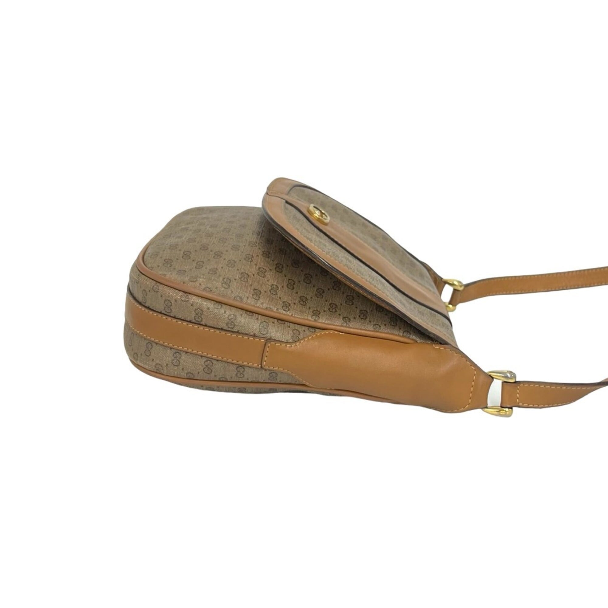 Gucci Brown Leather Pvc Pochette Shoulder Bag (Pre-Owned)