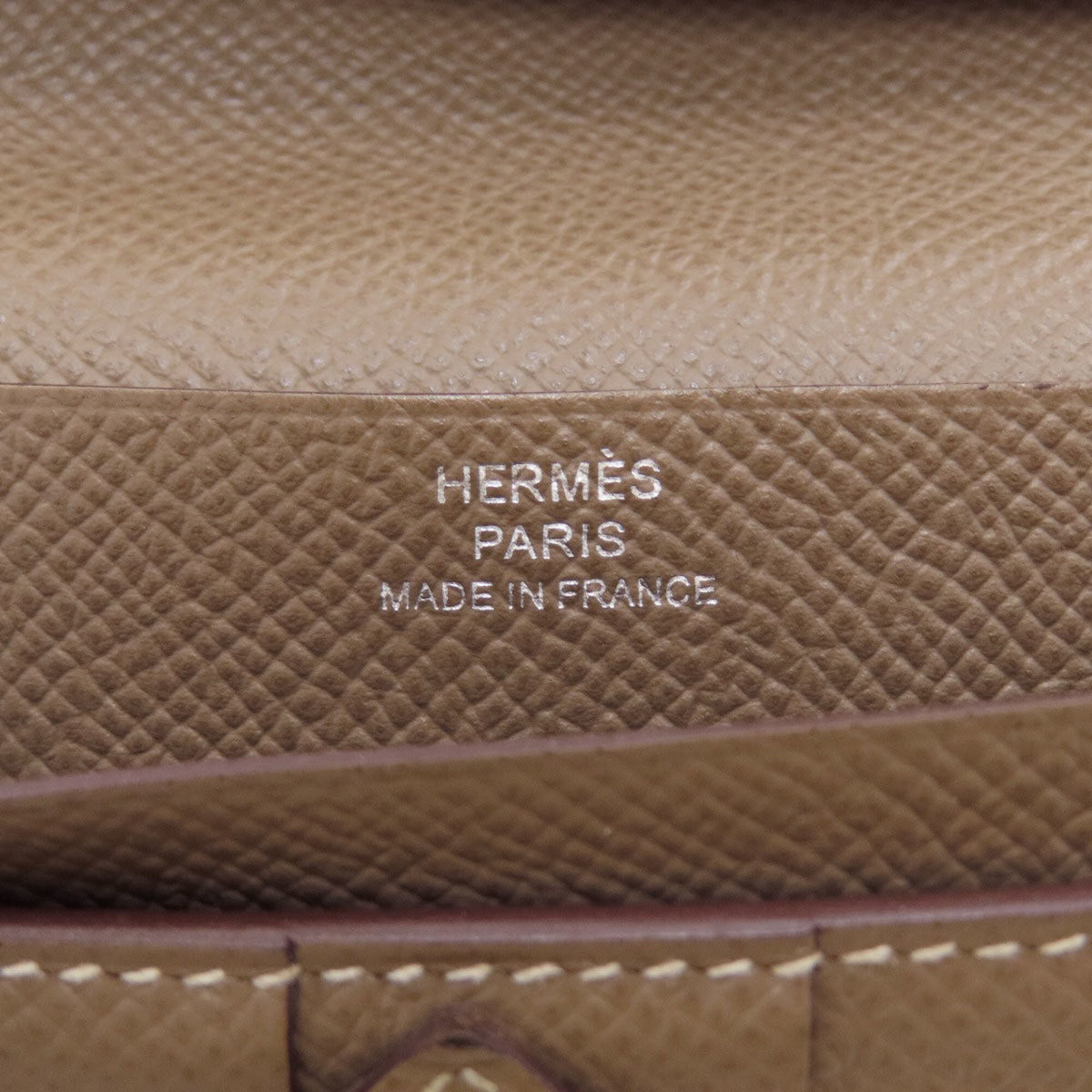 Hermes Etoupe Gray Epsom Leather Long Wallet (Bi-Fold) (Pre-Owned)