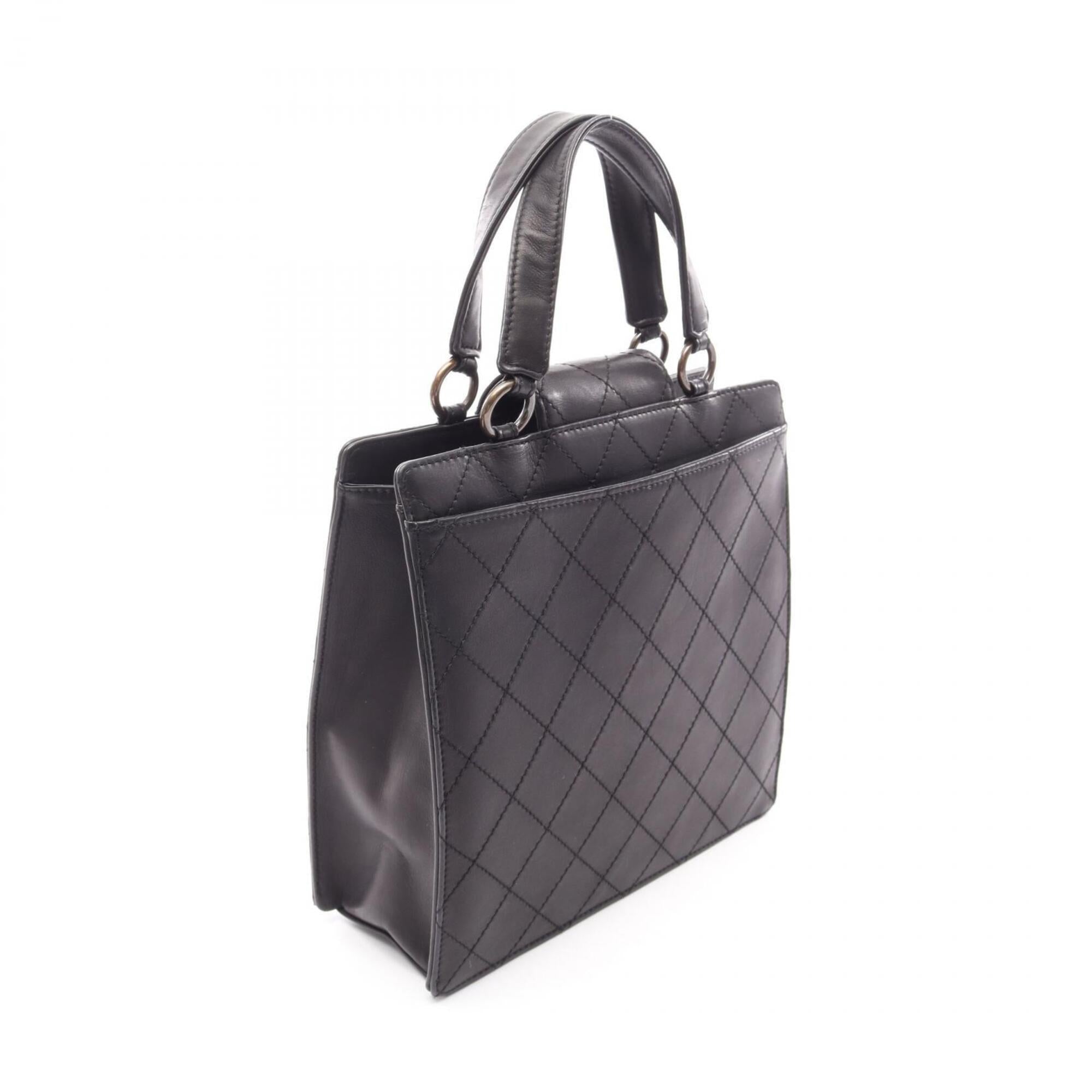 Chanel Black Leather Handbag (Pre-Owned)