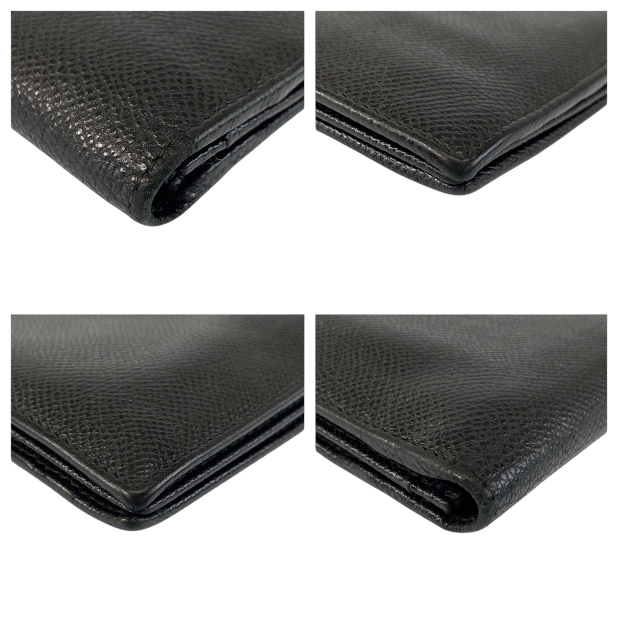 Bvlgari Black Blue Leather Long Wallet (Bi-Fold) (Pre-Owned)