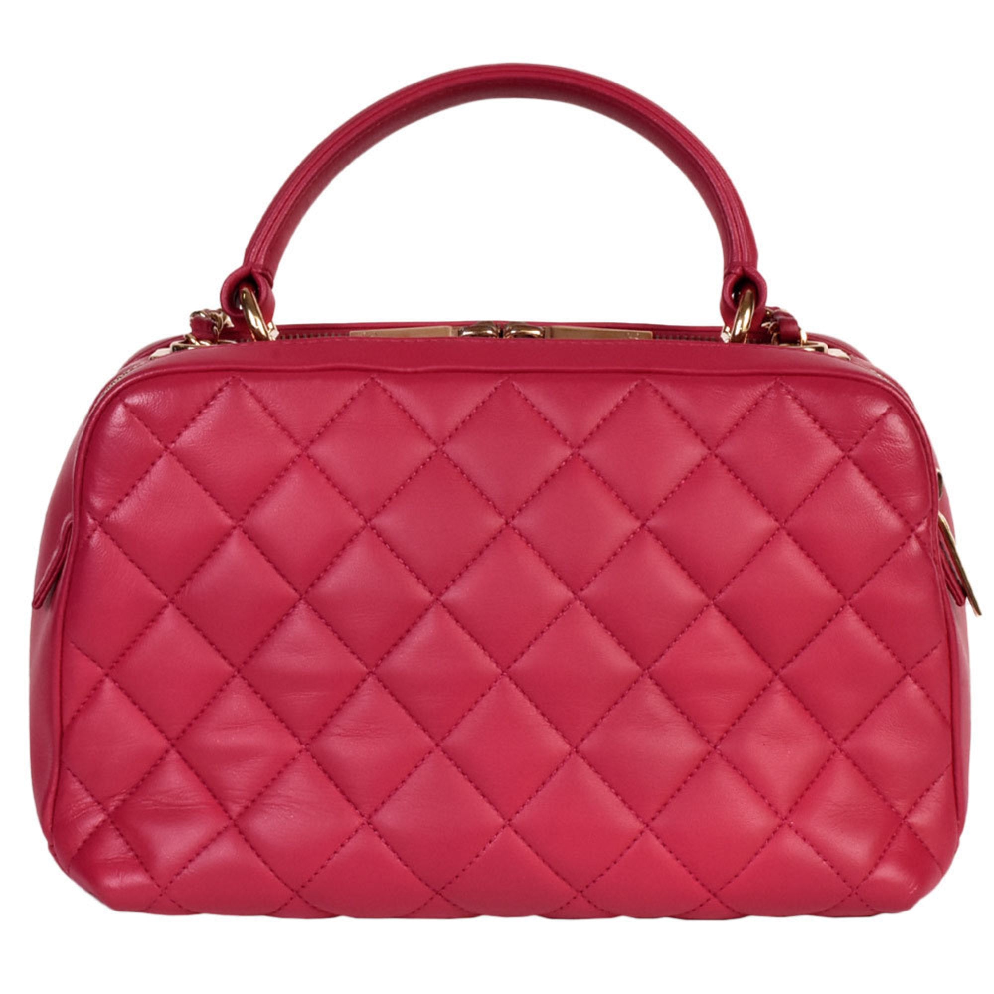 Chanel Pink Suede Handbag Shoulder Bag (Pre-Owned)