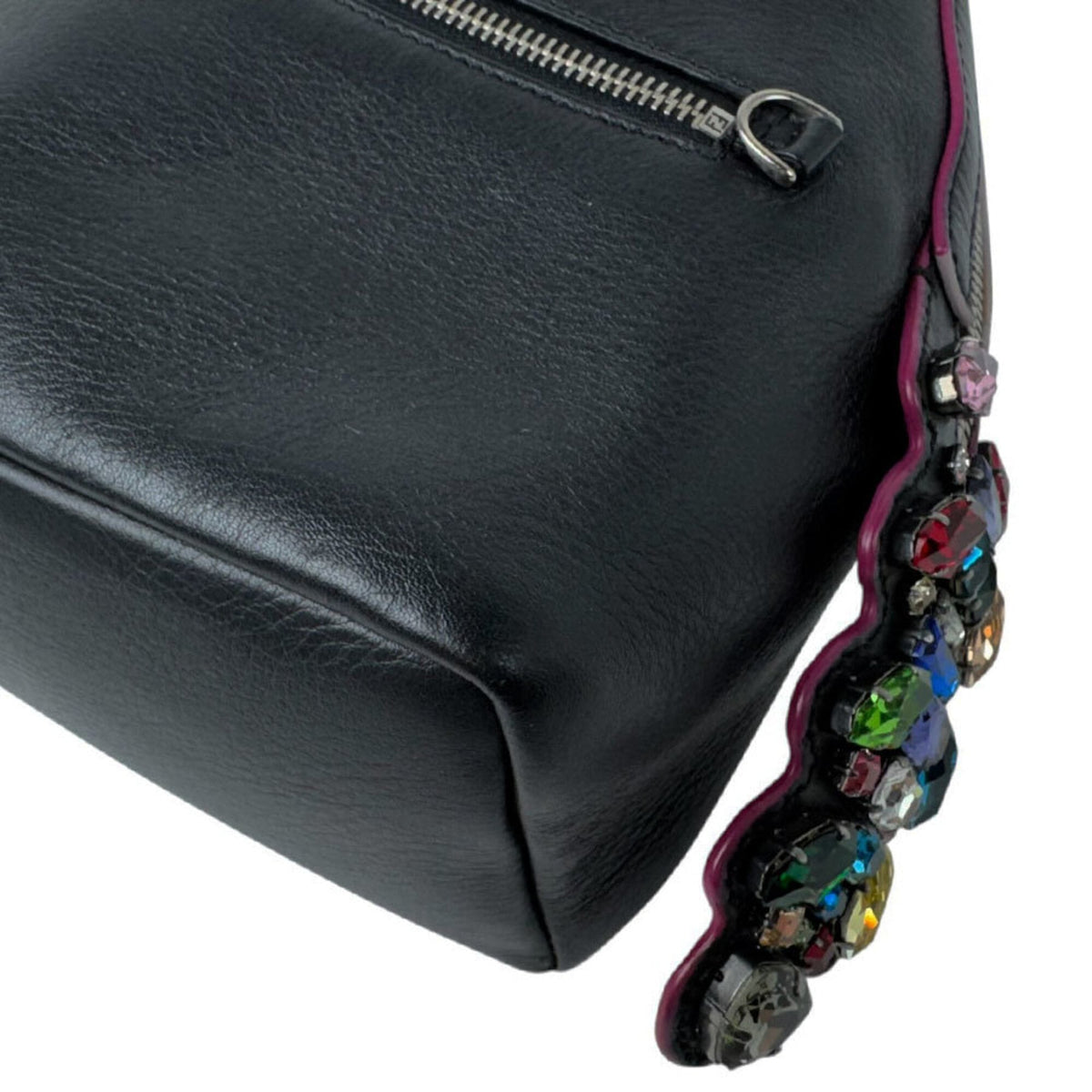 Fendi Black Leather Backpack (Pre-Owned)