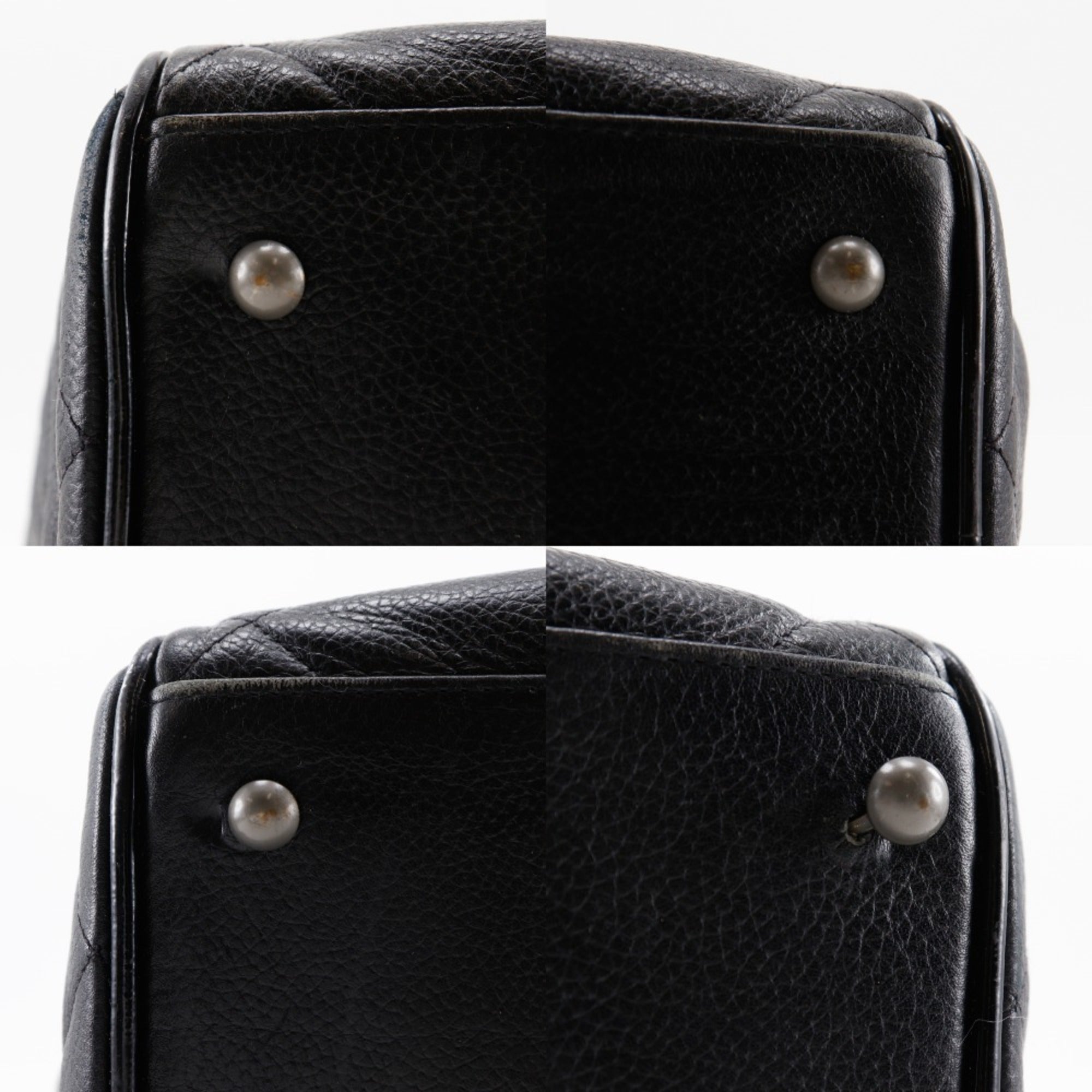Chanel Black Leather Boston Bag (Pre-Owned)