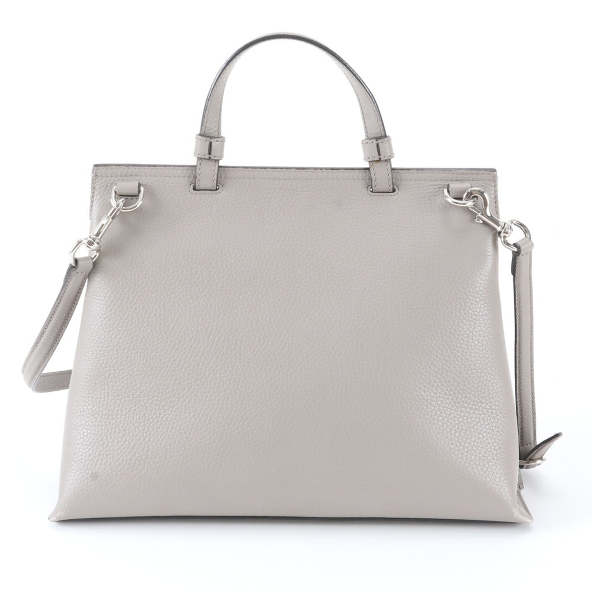 Gucci Gray Leather Handbag Shoulder Bag (Pre-Owned)