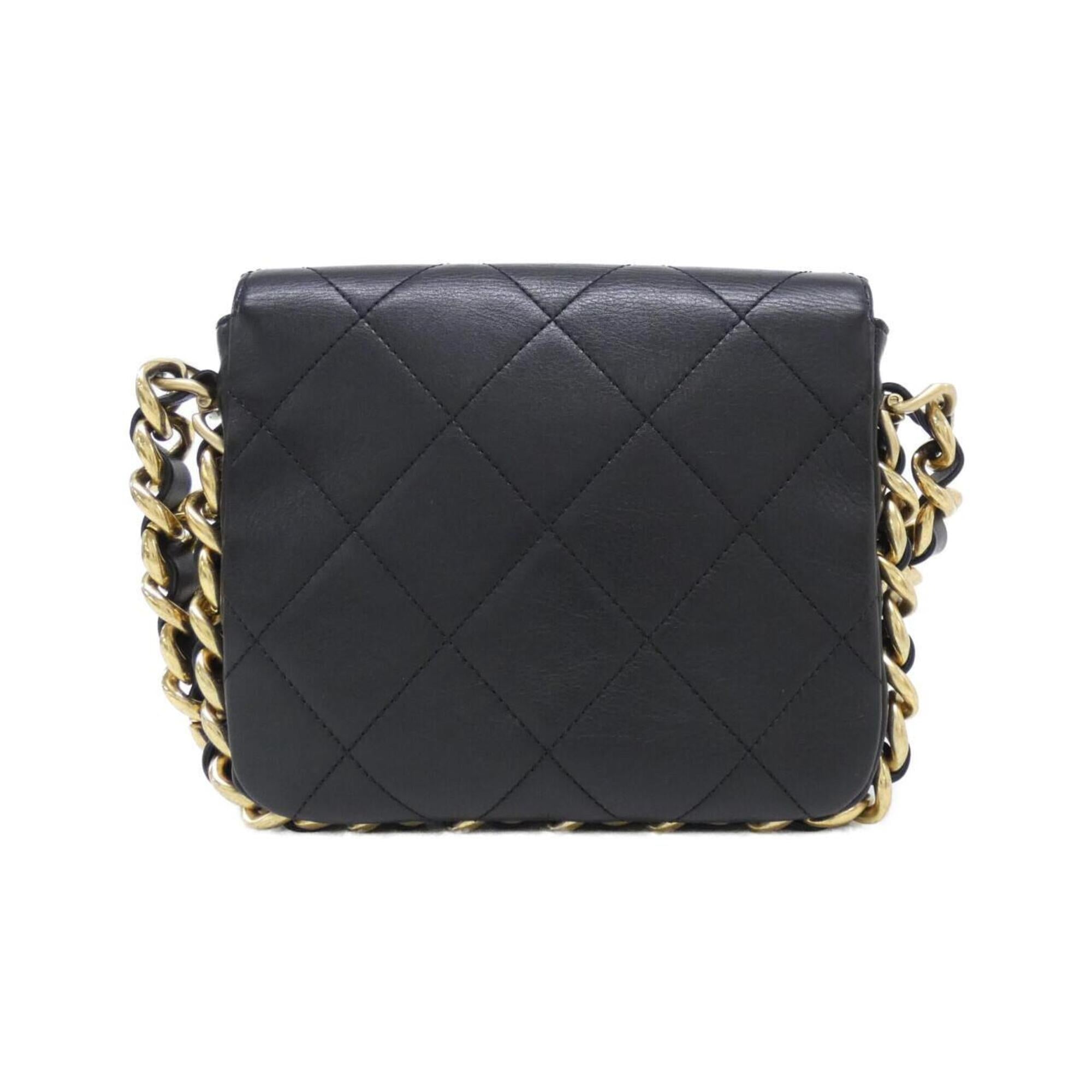 Chanel Black Leather Shoulder Bag (Pre-Owned)
