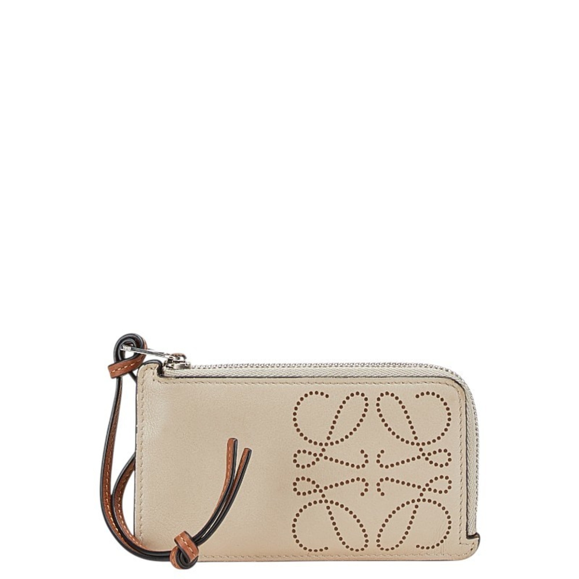 Loewe Beige Leather Long Wallet (Bi-Fold) (Pre-Owned)